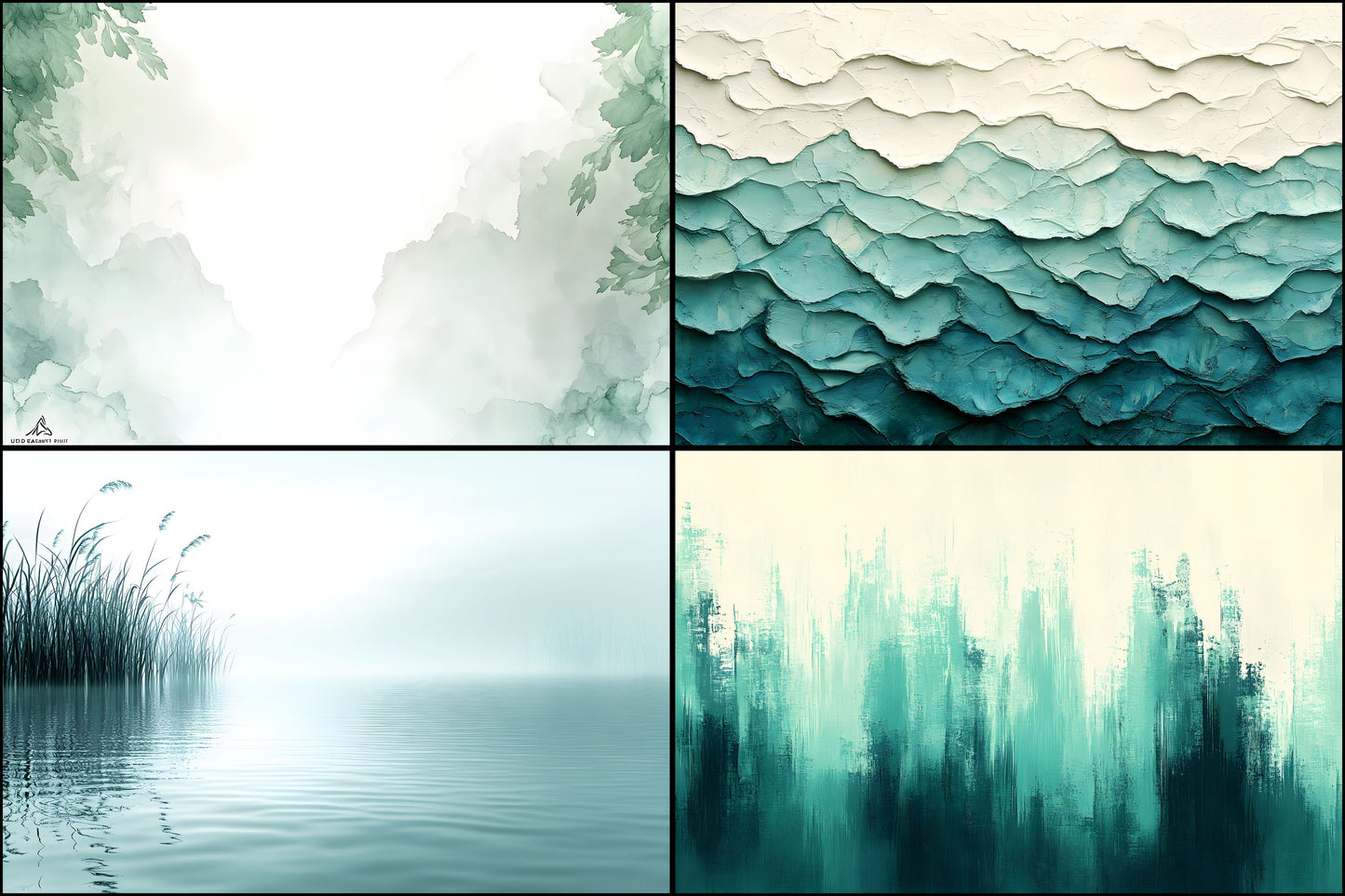Seafoam Green White Digital Backdrop Photography, Background, Soft Pastel Colors, Online Photo Studio, Portrait Photography, Image Set