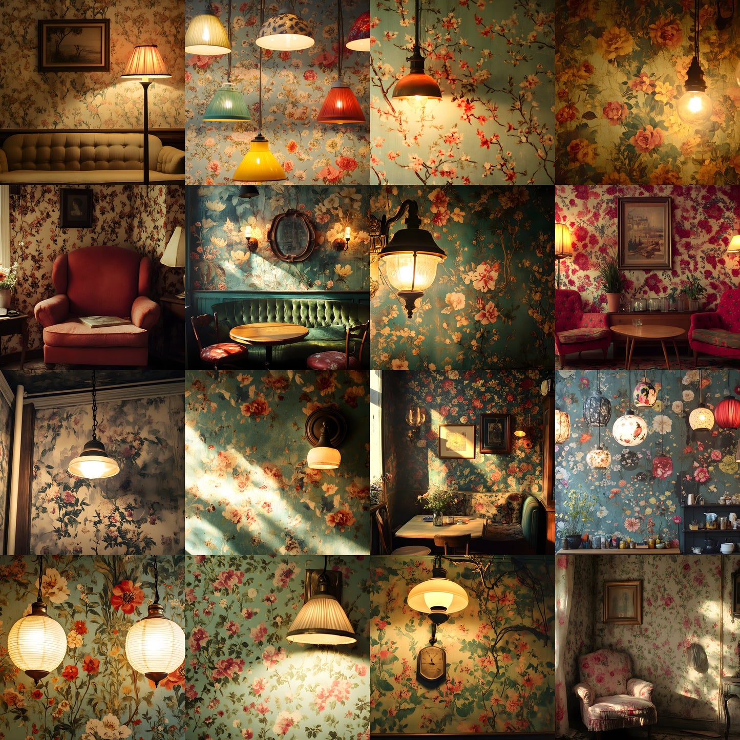 Vintage Wallpaper Room Digital Backdrop, Photography Backgrounds, Antique Interior Photo Prop, Elegant Scene Setter, High-Res Images