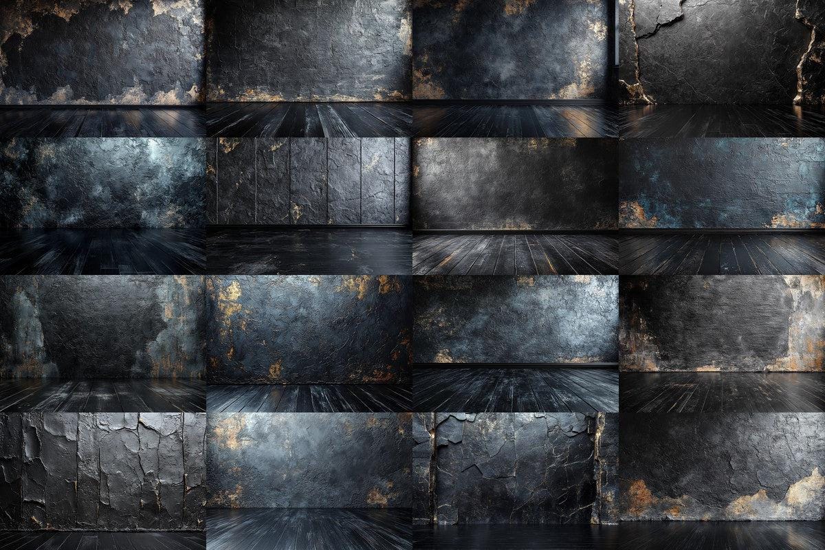 Charcoal Black Textured Photography Backdrops - 5High-Res PNGs 00x00px for Digital Art Design Warm Inviting Aesthetic Backdrops