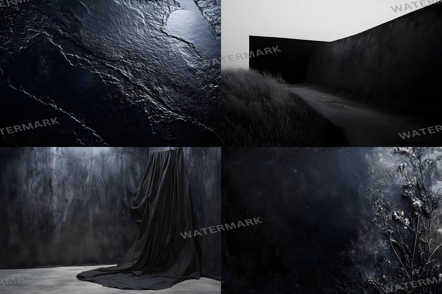 Black Texture Backdrops | Dark Moody Backgrounds | Maternity Backdrop | Wedding Backdrop | Photoshop Overlay | Textured Digital Backdrop