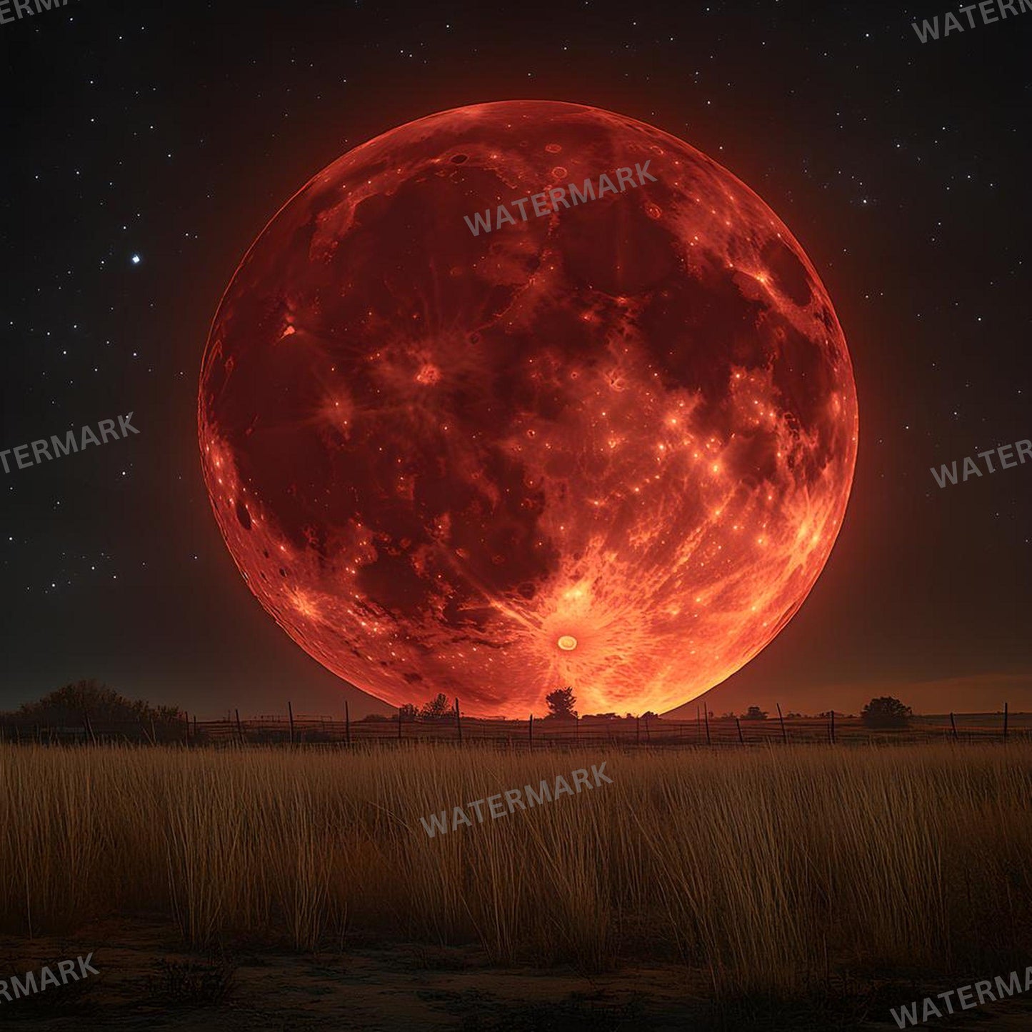 Giant Blood Moon Backdrops - Eerie and Spooky Photography Backgrounds - Halloween, Horror & Fantasy, Celestial Background, Moon Wallpaper