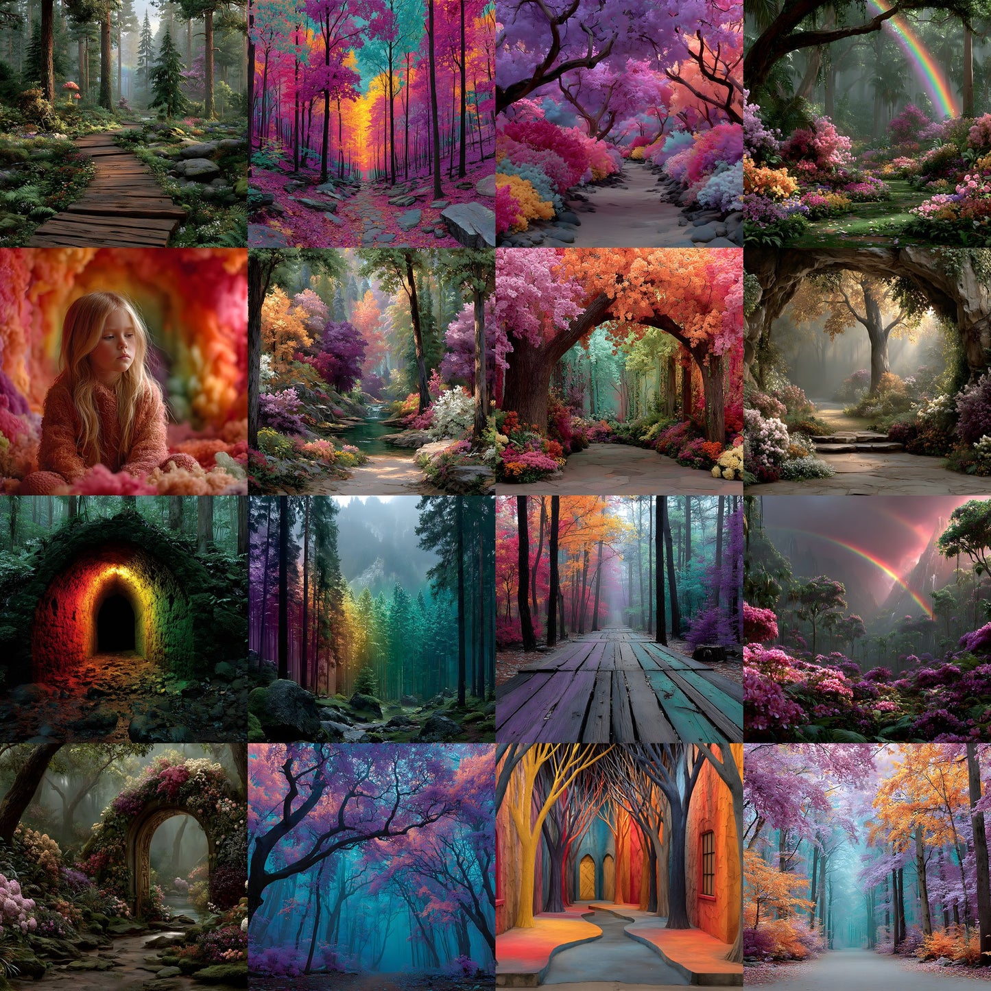 Alice in Wonderland Backdrop Digital Download, Magical Photography Background, Fantasy Portrait Backdrop for Newborns and Children