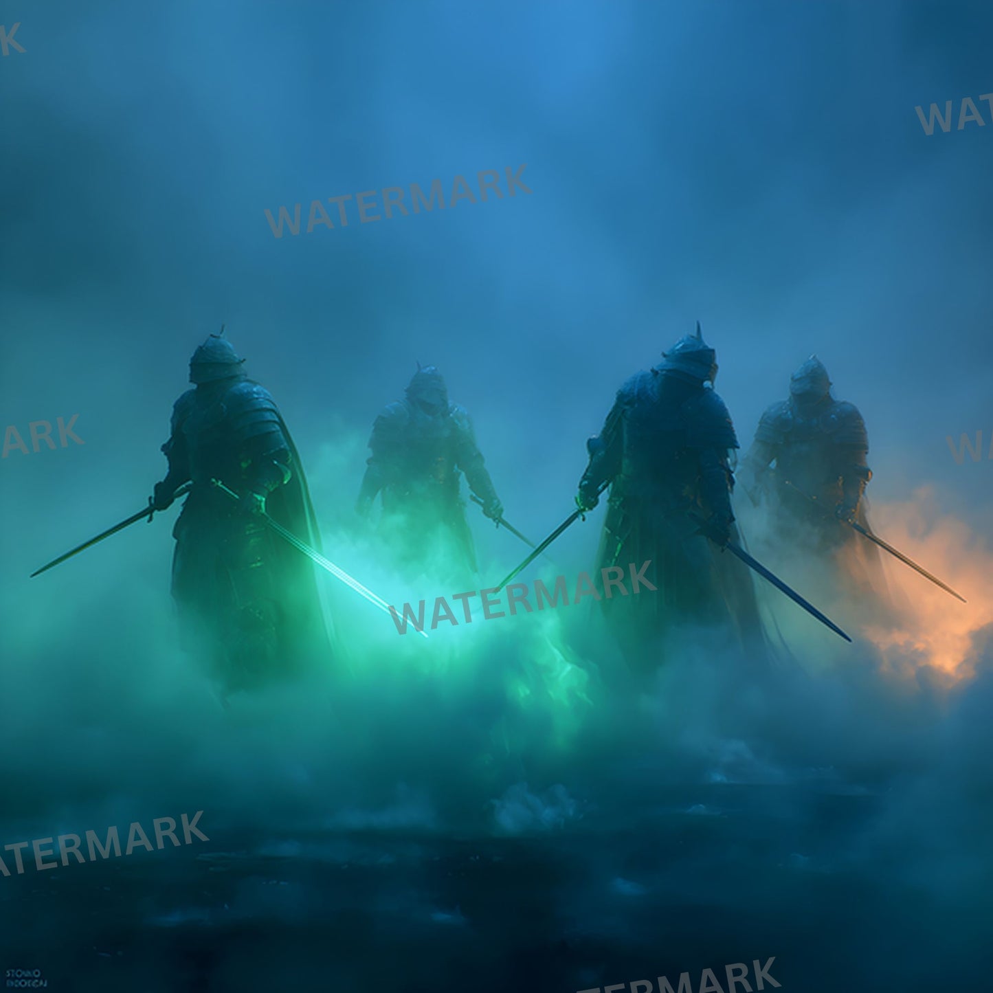 Armored Warriors Battlefield Digital Backdrop, Sci-Fi Background for Cosplay, Gaming Stream, Fantasy Photography, Virtual Studio Prop