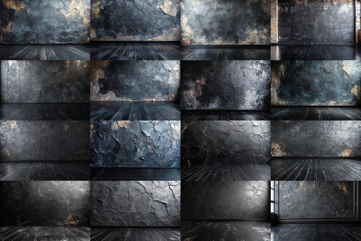 Charcoal Black Textured Photography Backdrops - 5High-Res PNGs 00x00px for Digital Art Design Warm Inviting Aesthetic Backdrops