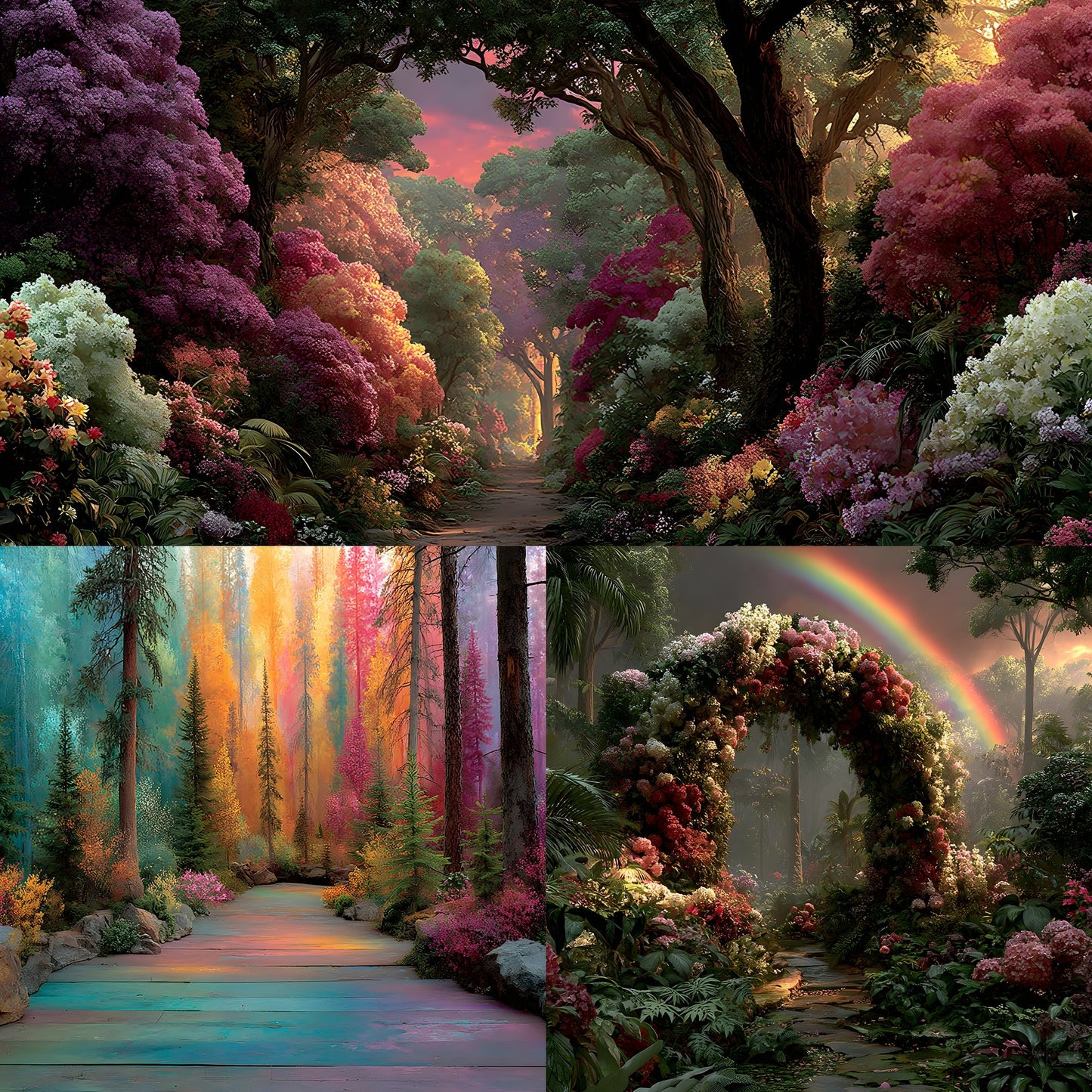 Alice in Wonderland Backdrop Digital Download, Whimsical Background for Fantasy Photography, Magical Portrait Photo Booth Prop, Empty Scene