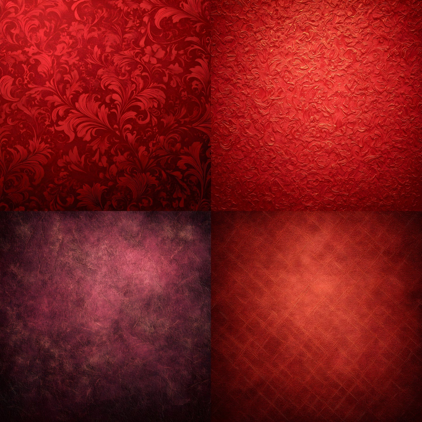 Vintage Red Patterned Photography Backdrop, Square Digital Background for Product, Portrait, and Social Media Content Creation - SQBD93