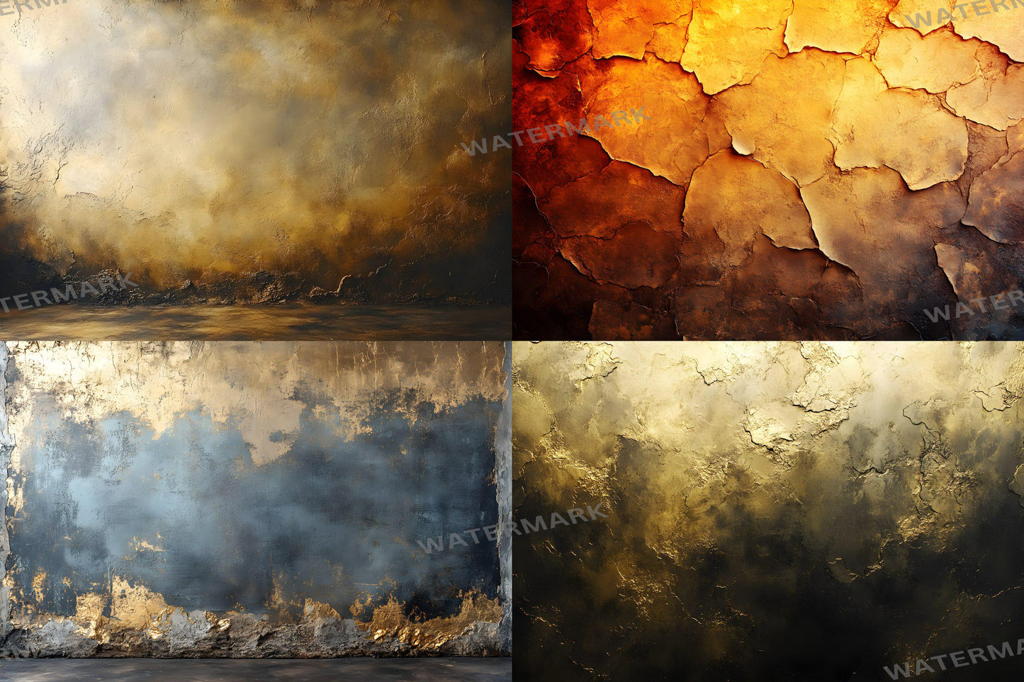 Smoky Topaz Wall Backdrops - Vintage Textured Digital Backgrounds