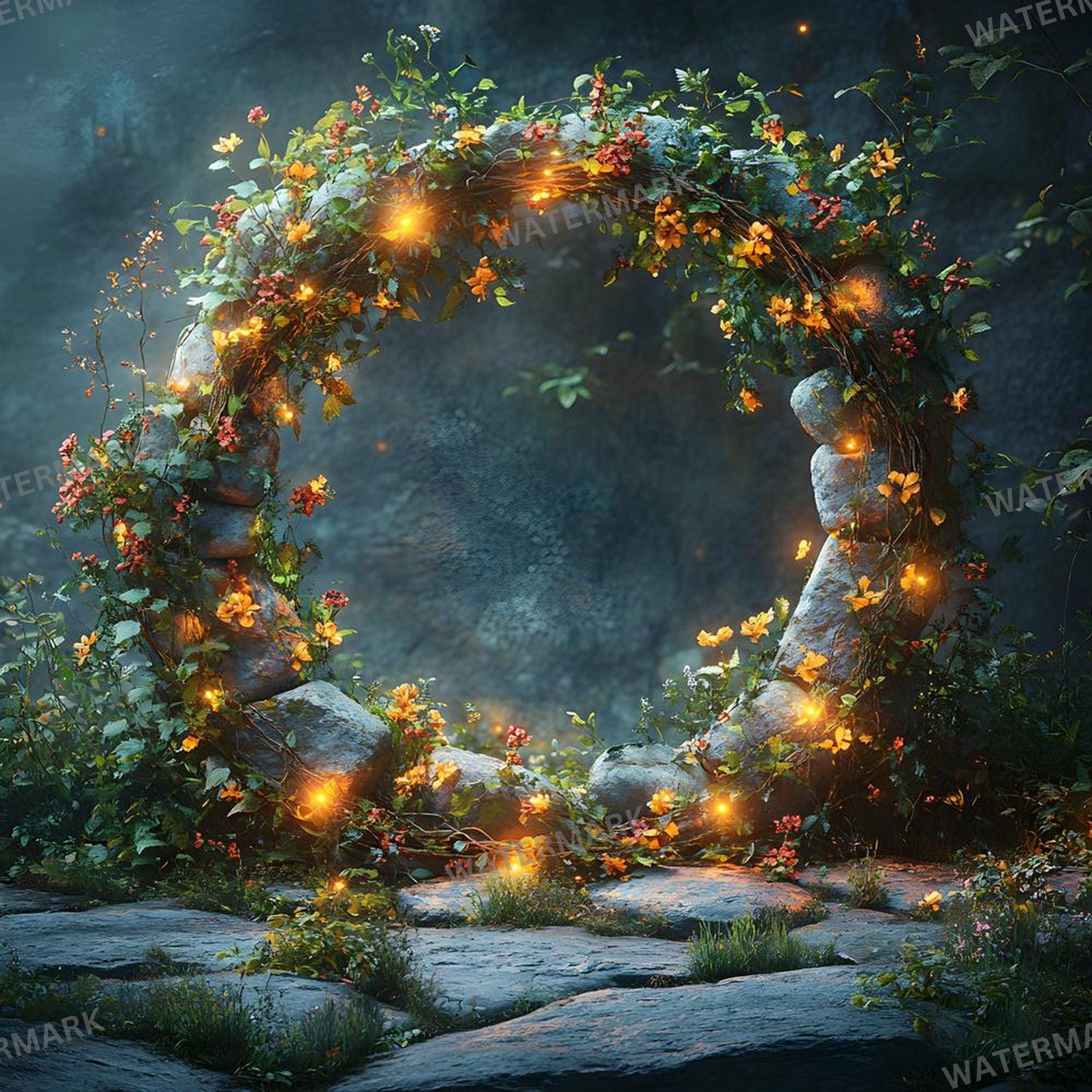 Enchanting Fairy Tale Photoshop Overlay Backdrops - 1Magical Forest, Arch, and Pathway Scenes for Fantasy Photography & Digital Backdrops