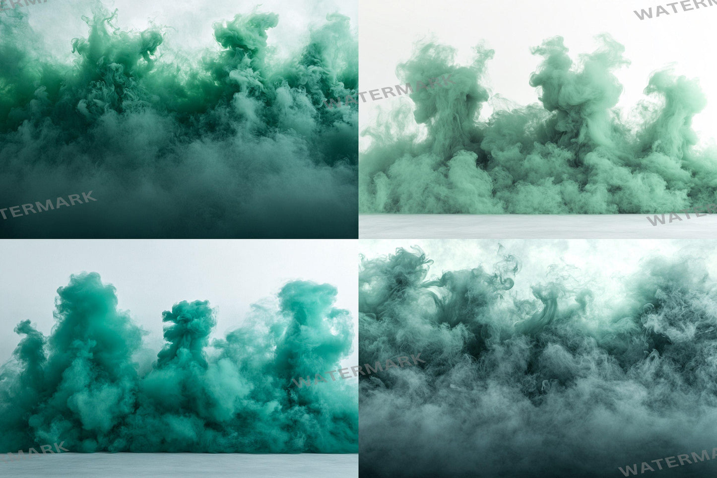 Green Smoke Backdrops, Mystical Fog Overlays, Dreamy Vapor Effects, Eerie Mist Textures, Atmospheric Digital Backgrounds for Creators