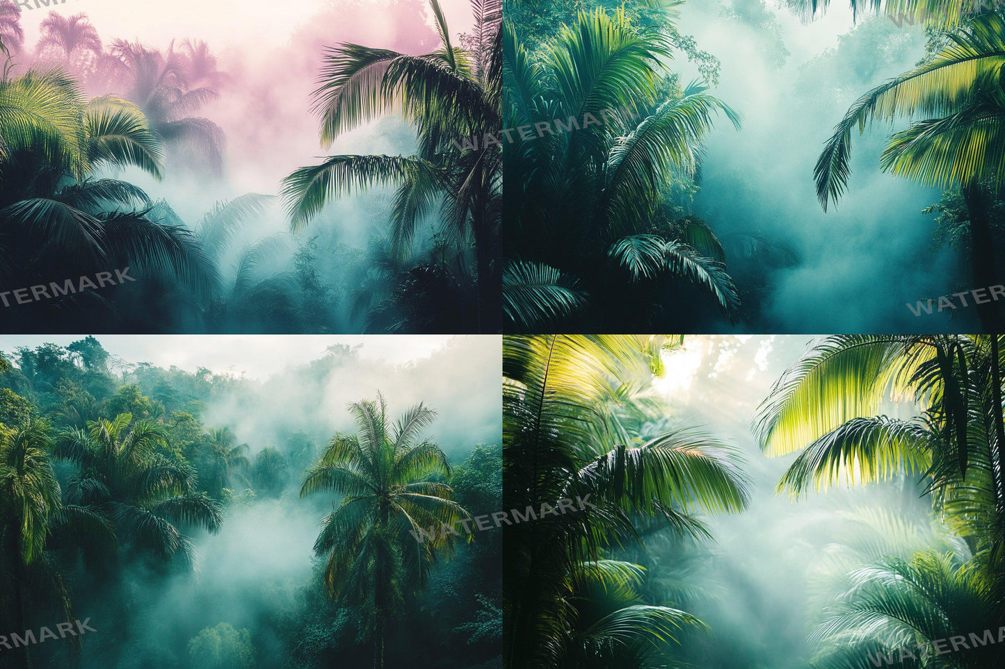 Tropical Forest Backdrop - Lush Streaming Background, Jungle Photography Backdrop, TV Wallpaper, Gaming Overlay, Nature Scene