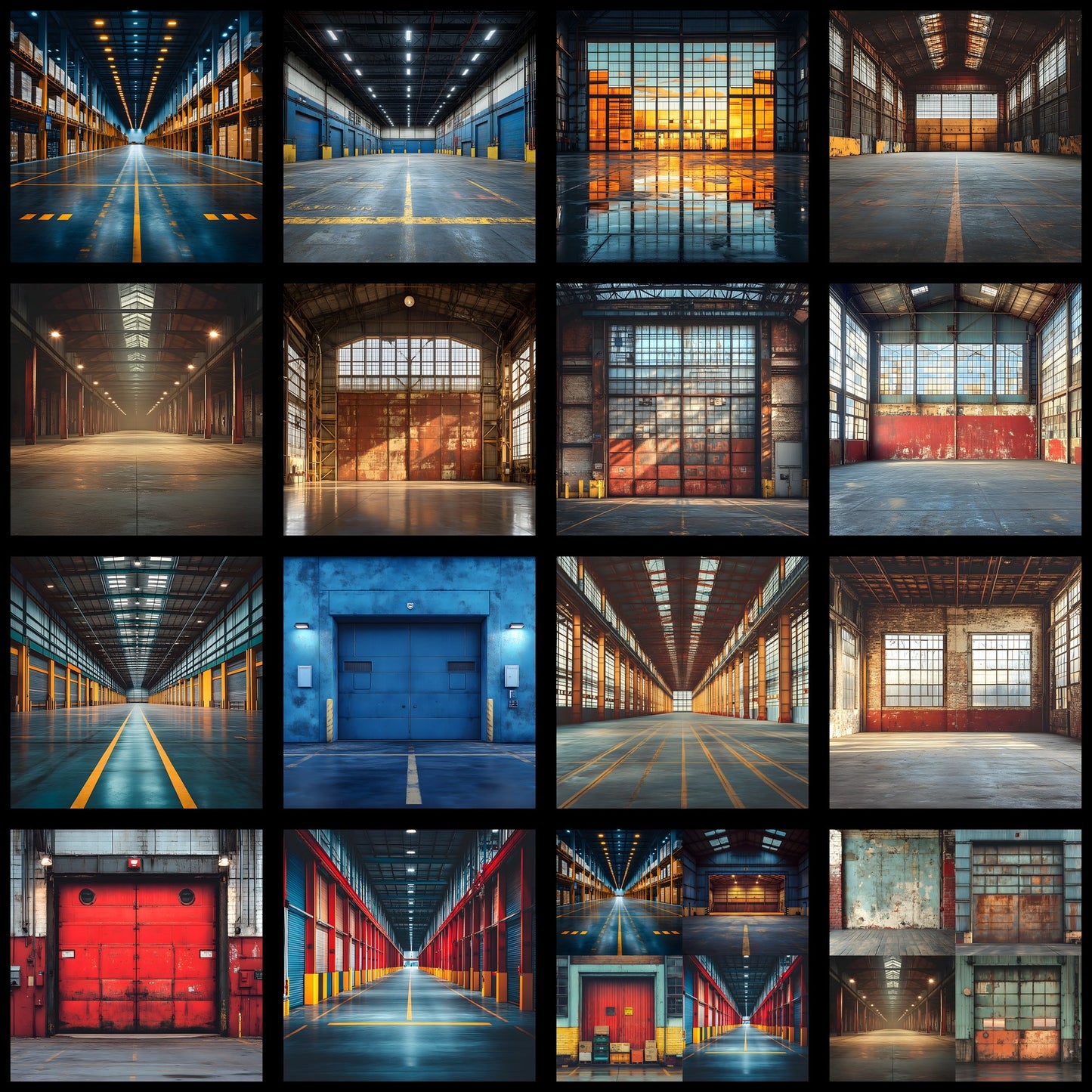 Warehouse Sports Digital Backdrop, Grunge Industrial Background for Photography, Photo Booth Prop, Sports Team Photo Overlays