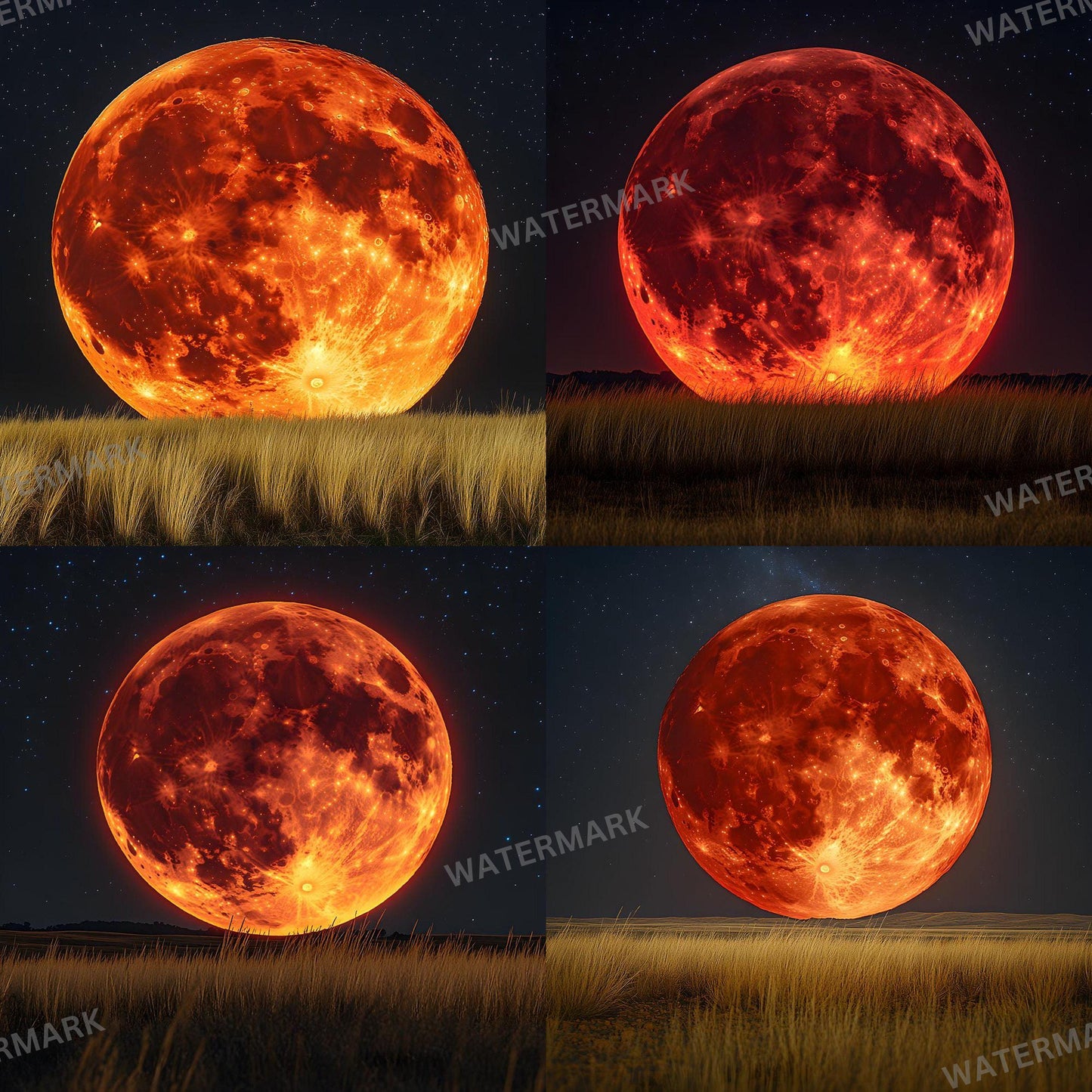 Giant Blood Moon Backdrops - Eerie and Spooky Photography Backgrounds - Halloween, Horror & Fantasy, Celestial Background, Moon Wallpaper