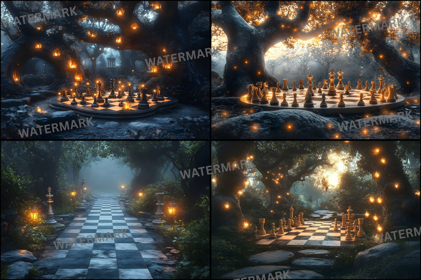 Alice in Wonderland Chessboard Backdrop, Fantasy Wonderland Background, Digital Download for Photography, Portrait, and Event Backdrops