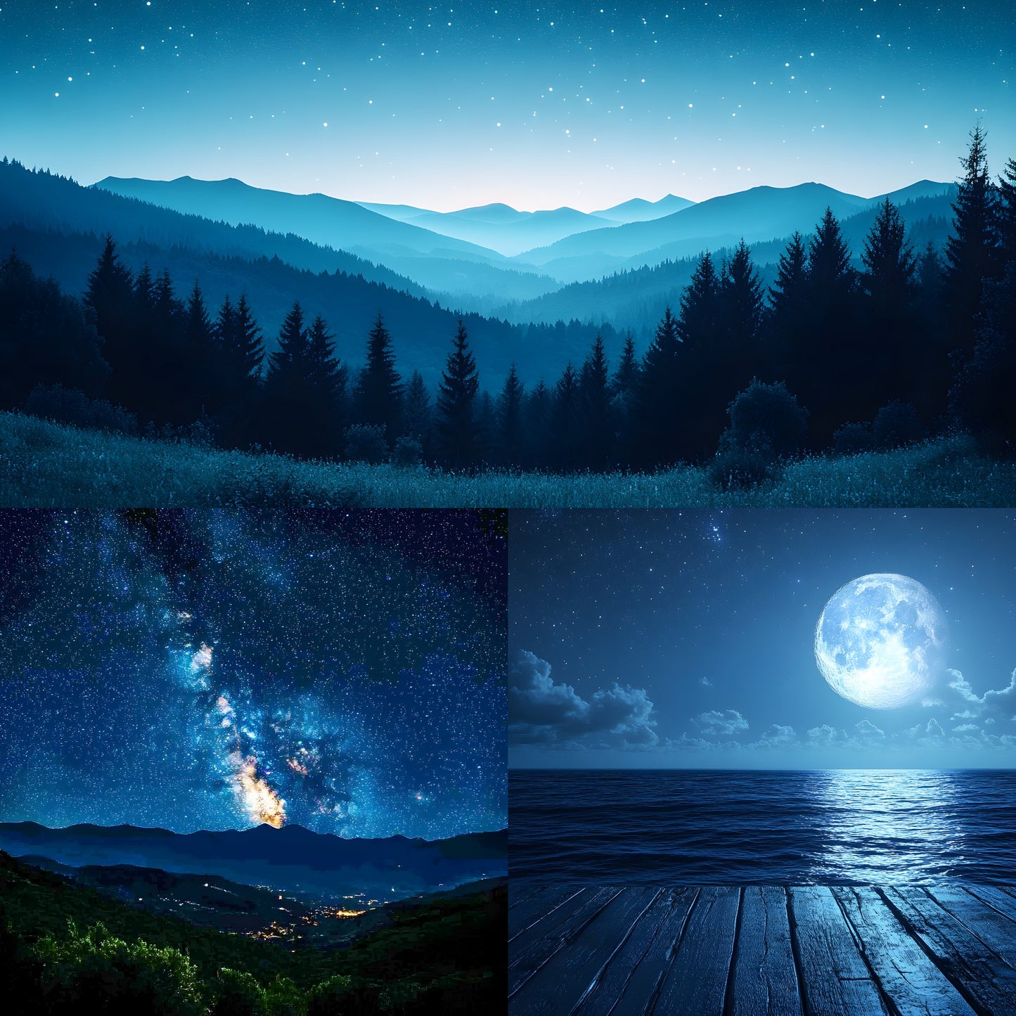 Starry Night Digital Backdrop Bundle, Dreamy Backgrounds for Photography, Celestial Photo Overlays, Magical Night Sky Scenes, LBXD