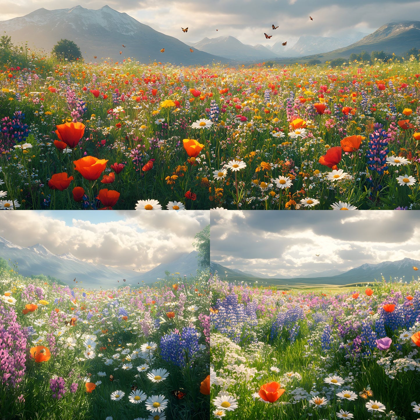 Wildflower Photography Backdrop, Botanical Digital Background, Floral Photo Prop, Spring , Portrait Photography, Nature Lover