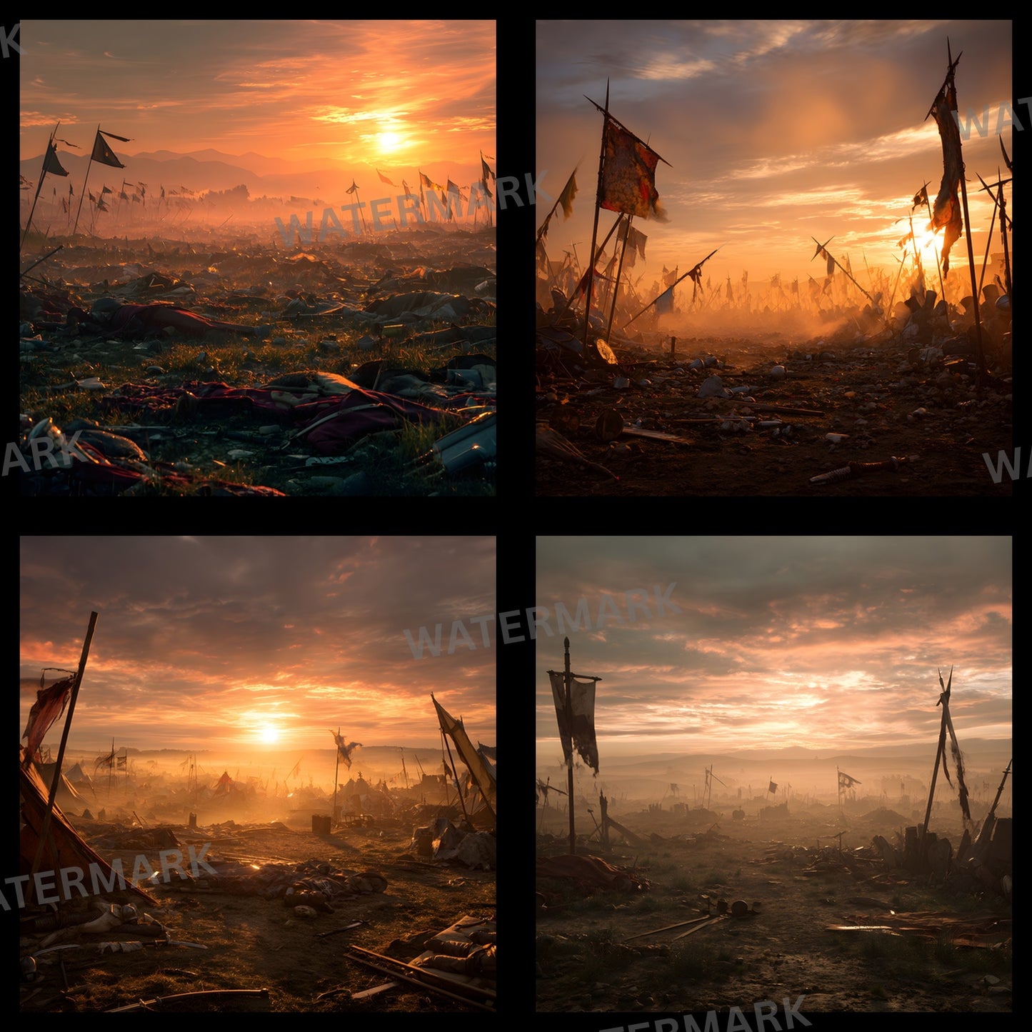 Medieval Battlefield Digital Backdrop, Square Photography Background, Dark Ages Photo Prop, Warrior Knight Composite, Fantasy War Scene, RPG Game Art