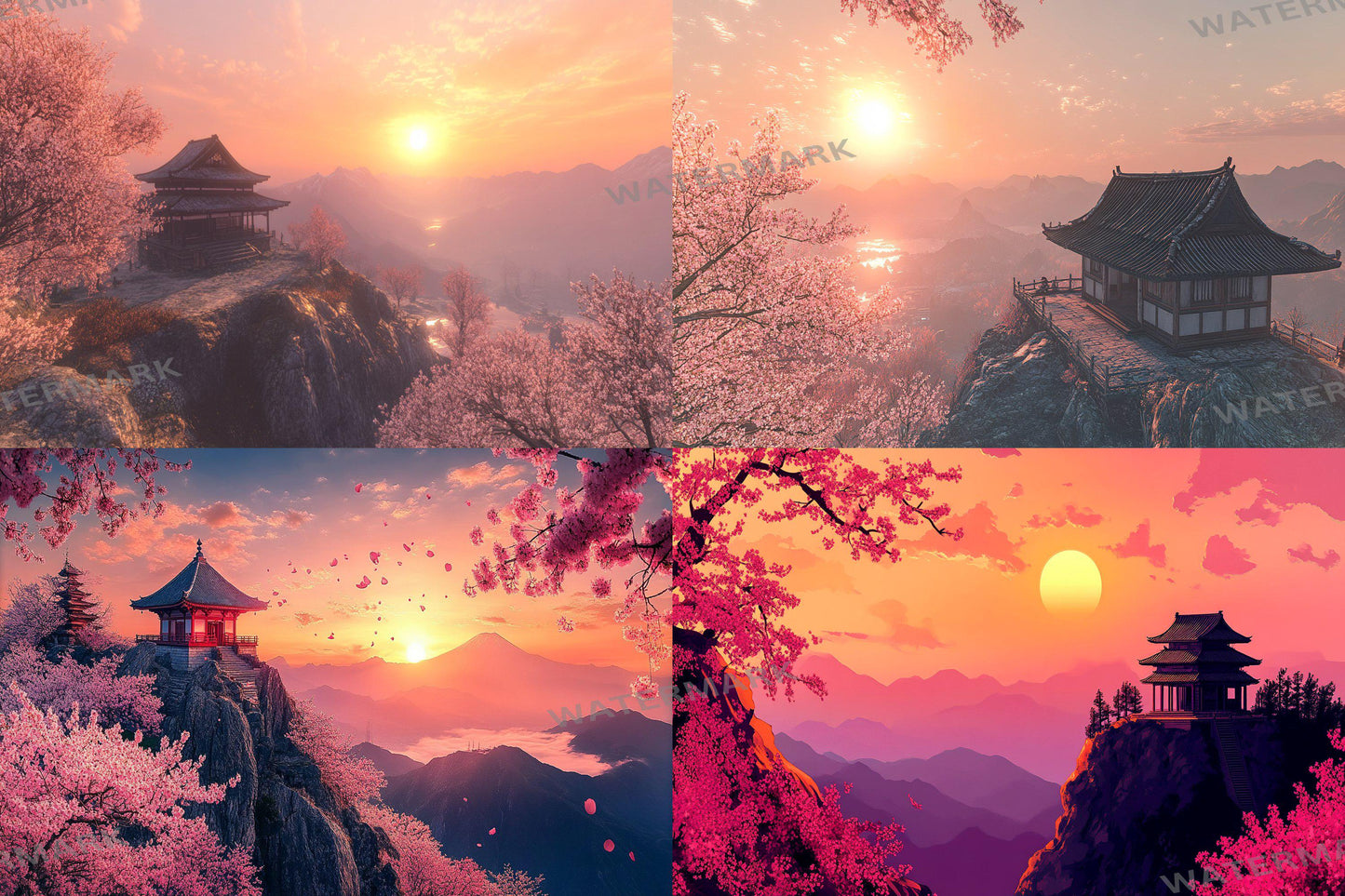 Ancient Dojo digital backdrop, 16:9 ratio. Serene training ground with traditional architecture, perfect for streaming backgrounds