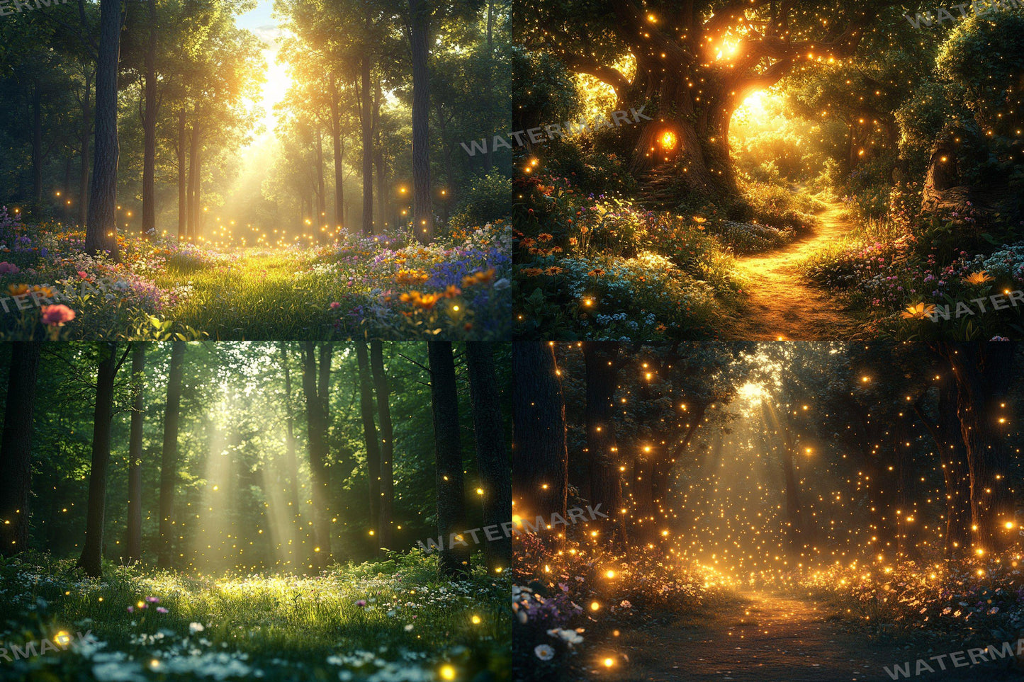 High-Resolution Fairytale Forest PNG Backdrops - Enchanting Photography Design D������cor