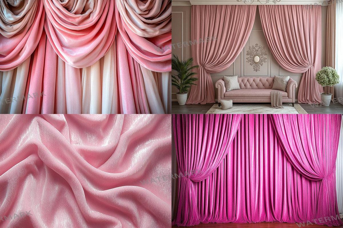 Blush Pink Velvet Photography Backdrops - Textured Background PNGs for Photoshop Editing - Perfect for Digital Artists Photographers