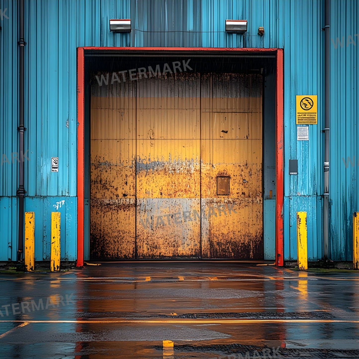 Warehouse Sports Digital Backdrop, Industrial Sports Background for Photography, Photo Booth Prop, Sports Team Photo Overlay