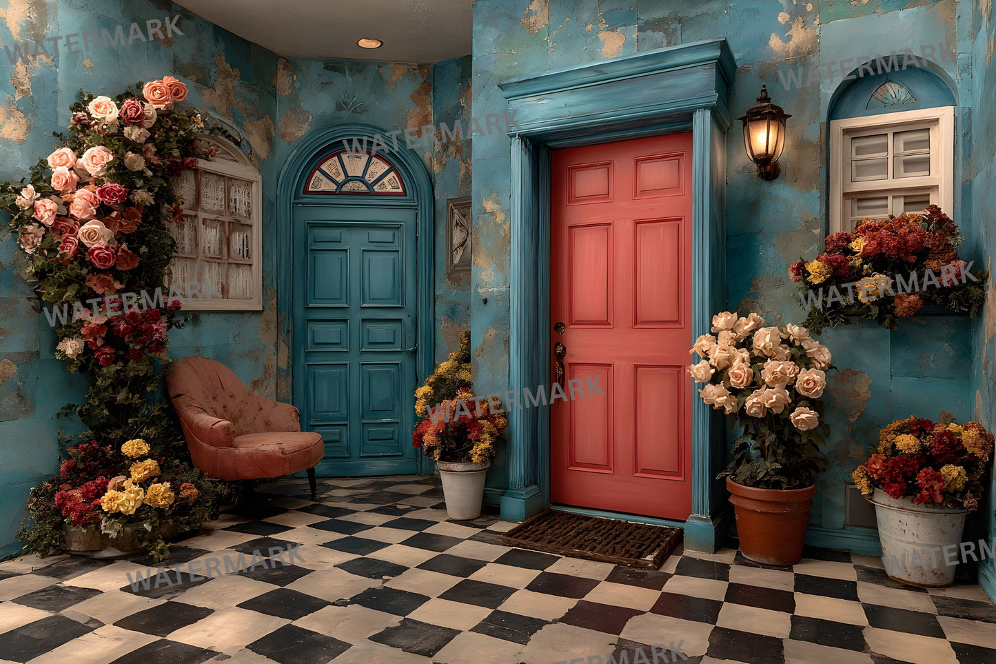 Alice in Wonderland Backdrop Digital Download, Whimsical Background for Photography, Fantasy Party Photo Booth, Storybook Theme