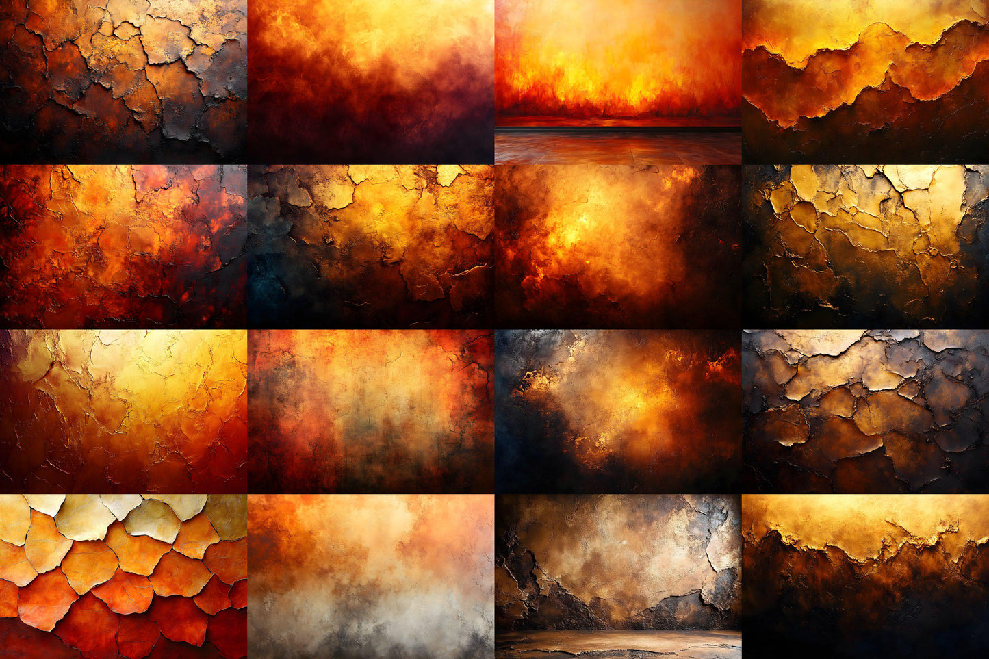 Amber Glow Textures - Warm Digital Backdrops & Abstract Grunge Overlays for Photography, Photoshop, Master Overlays, Portrait Studio