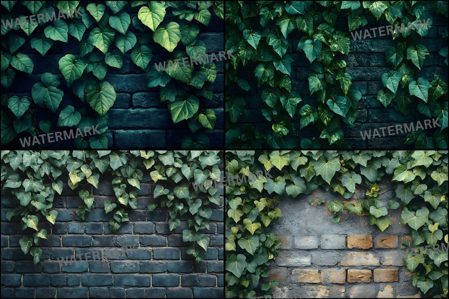 Summer Ivy Leaves Digital Backdrop, Greenery Background for Photography, Nature Photo Prop, High-Resolution Images