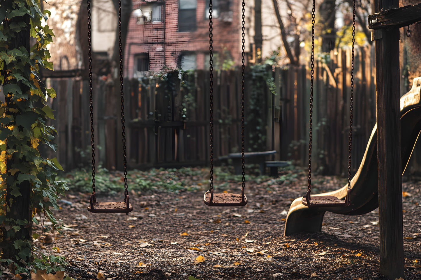 Run-Down Playground Digital Backdrop, Urban Photography Background, Graffiti Grunge Scene for Creative Composites, Photographer Resources