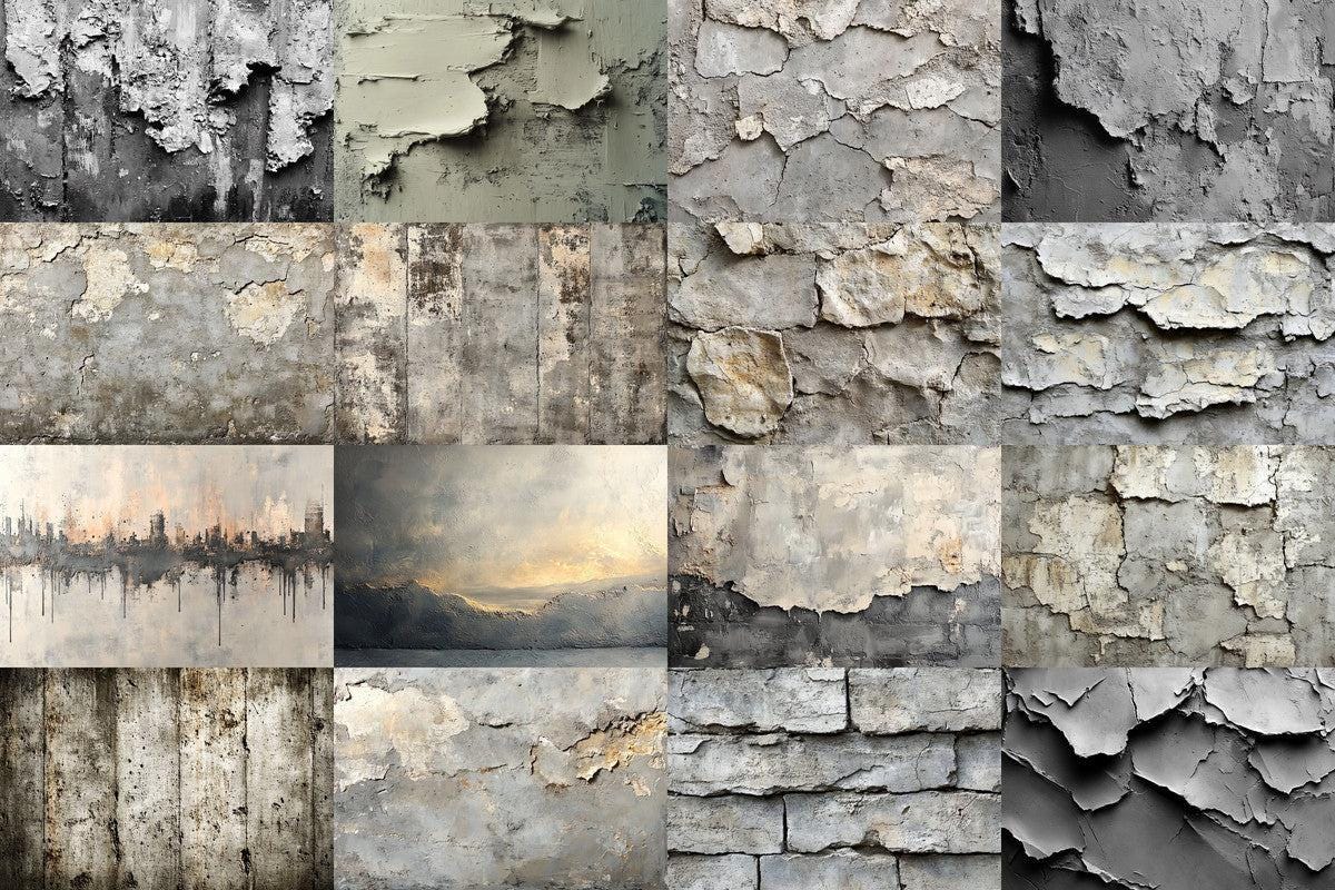 Textured Concrete Wall Backdrops Overlays - High-Quality 00x00px PNGs for Digital Artists Designers Photographers