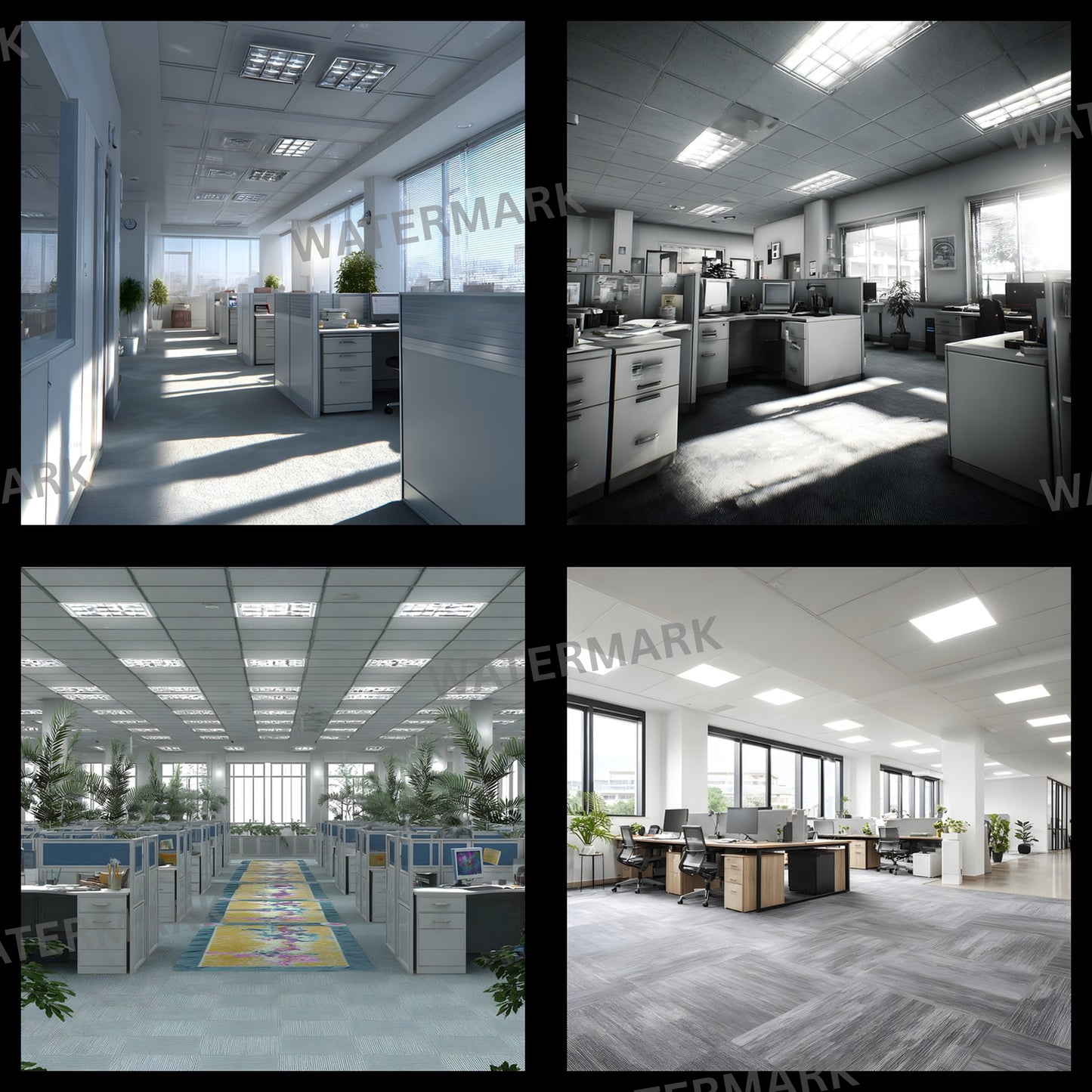 Office Cubicle Backdrop, Zoom Background, Professional Virtual Background, Modern Office Backdrop, Business Meeting Background, Corporate Backdrop