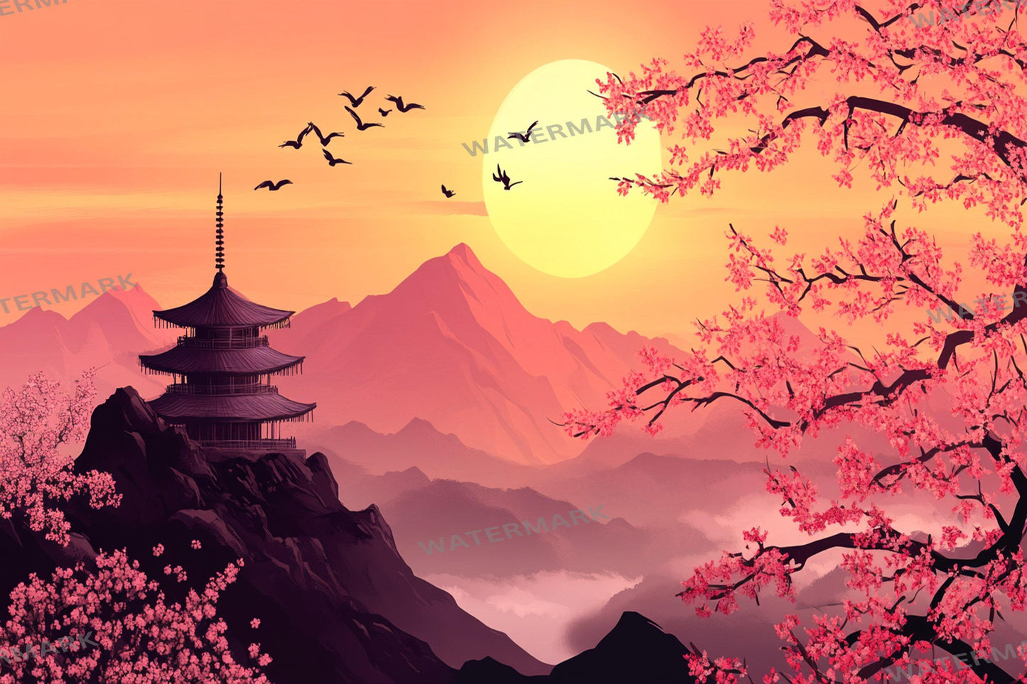 Ancient Dojo digital backdrop, 16:9 ratio. Serene training ground with traditional architecture, perfect for streaming backgrounds