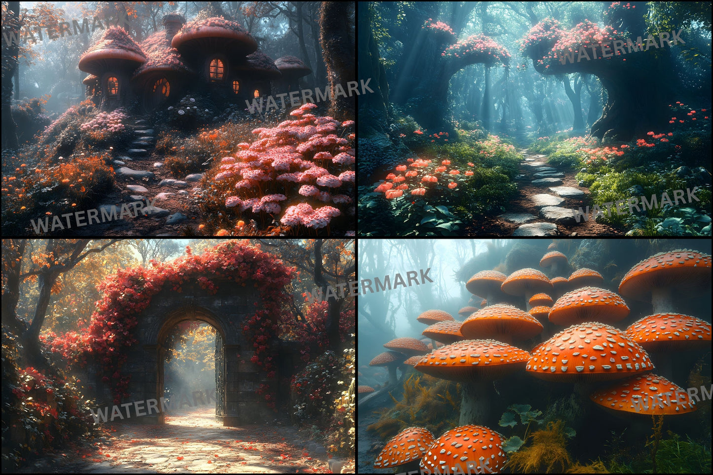 Alice in Wonderland Backdrop, Whimsical Background, Digital Download, Fantasy Photography, Storybook Scene, Portrait Prop, Ratio