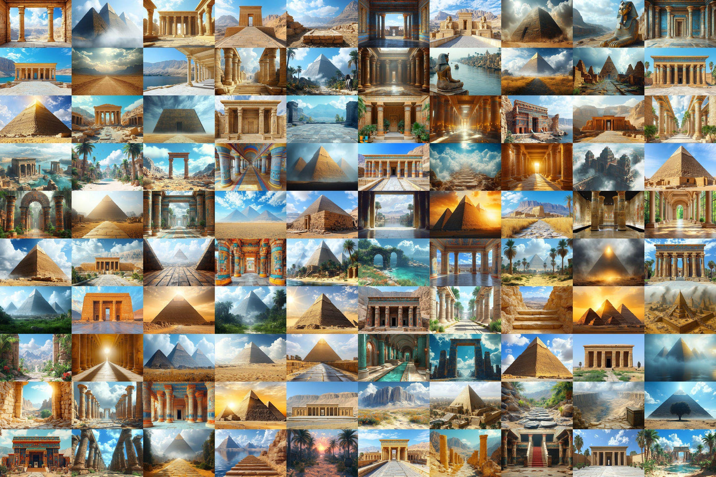Ancient Egyptian Backdrops - Pyramids Temples Photography Backgrounds - Pharaohs Ruins Historical Scenes - Digital Download