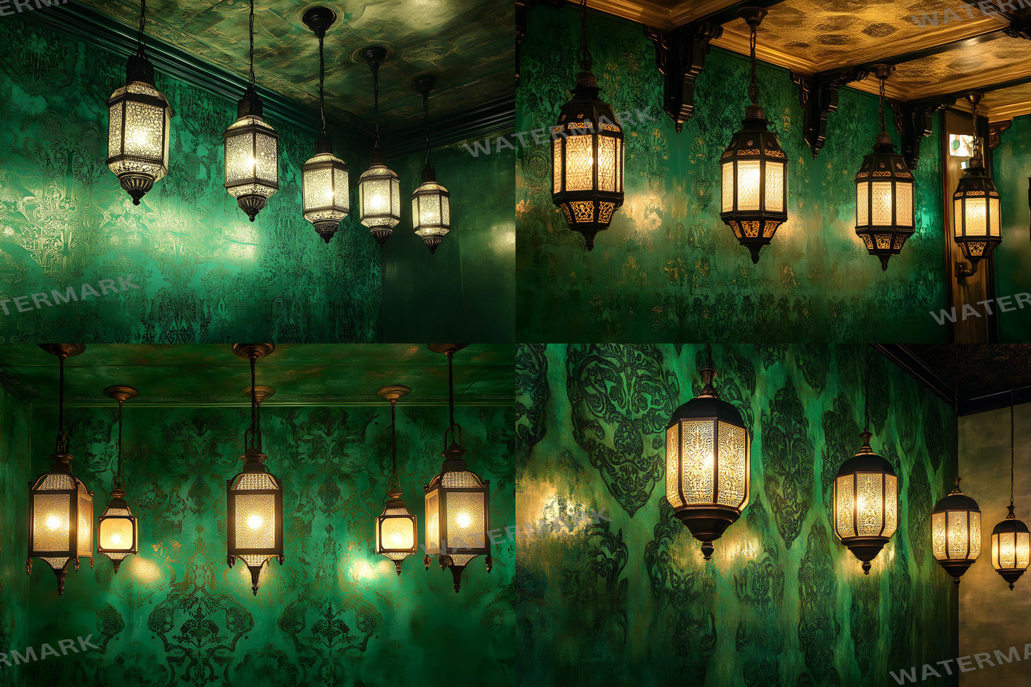 Overhead Lantern Room Backdrops | Digital Backgrounds for Photoshop Composites & Fantasy Scenes - Digital Backdrops