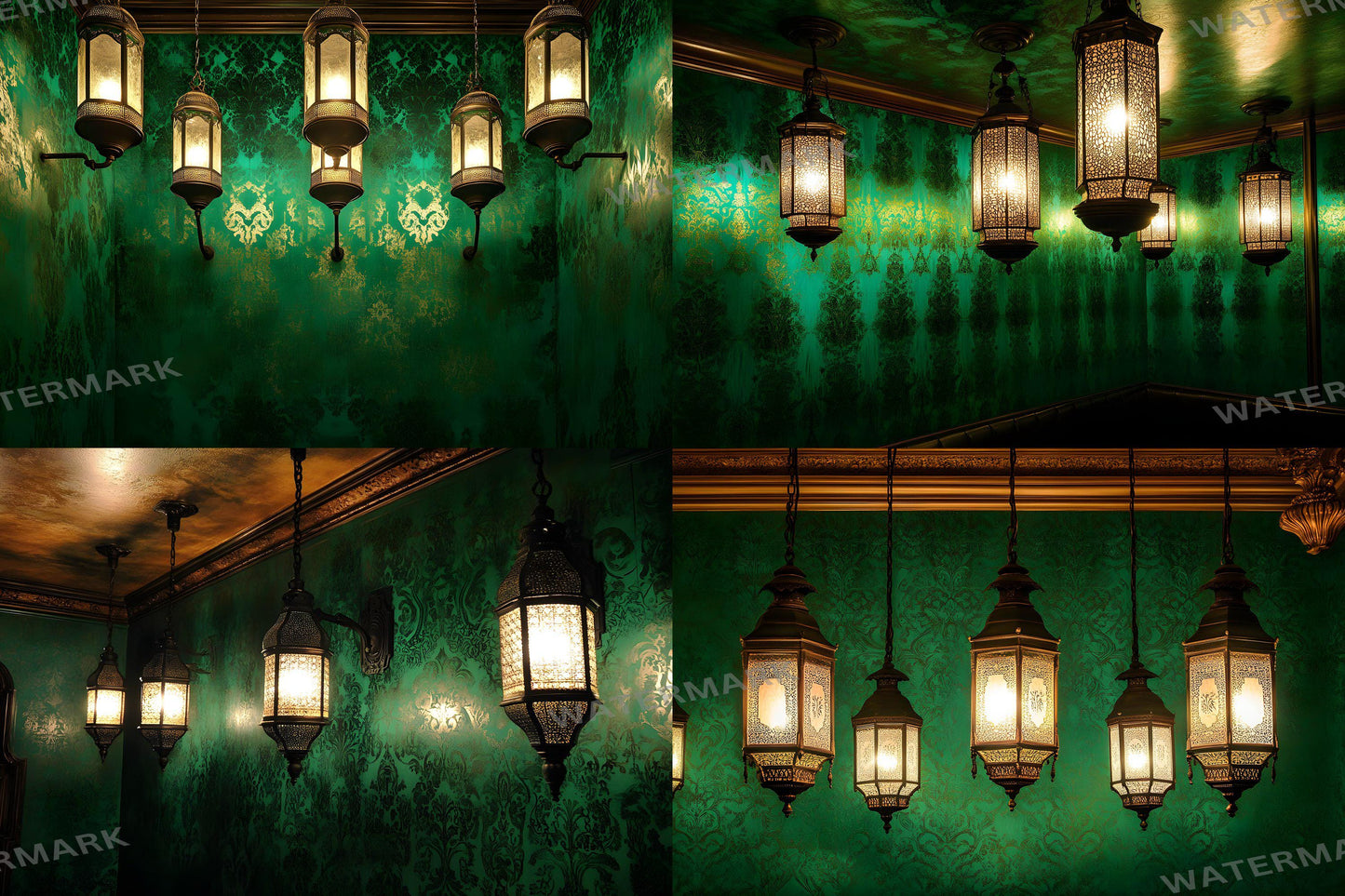 Overhead Lantern Room Backdrops | Digital Backgrounds for Photoshop Composites & Fantasy Scenes - Digital Backdrops