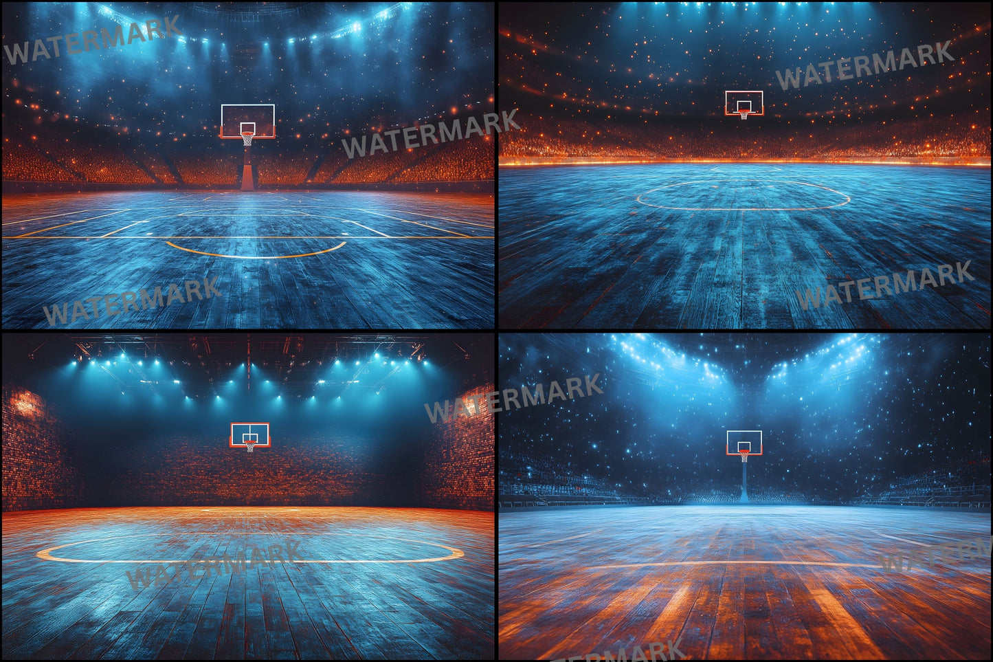 Sports Photography Backdrop Bundle, Action Scene Digital Backgrounds for Athletes, Team Photo Day, High Resolution Images