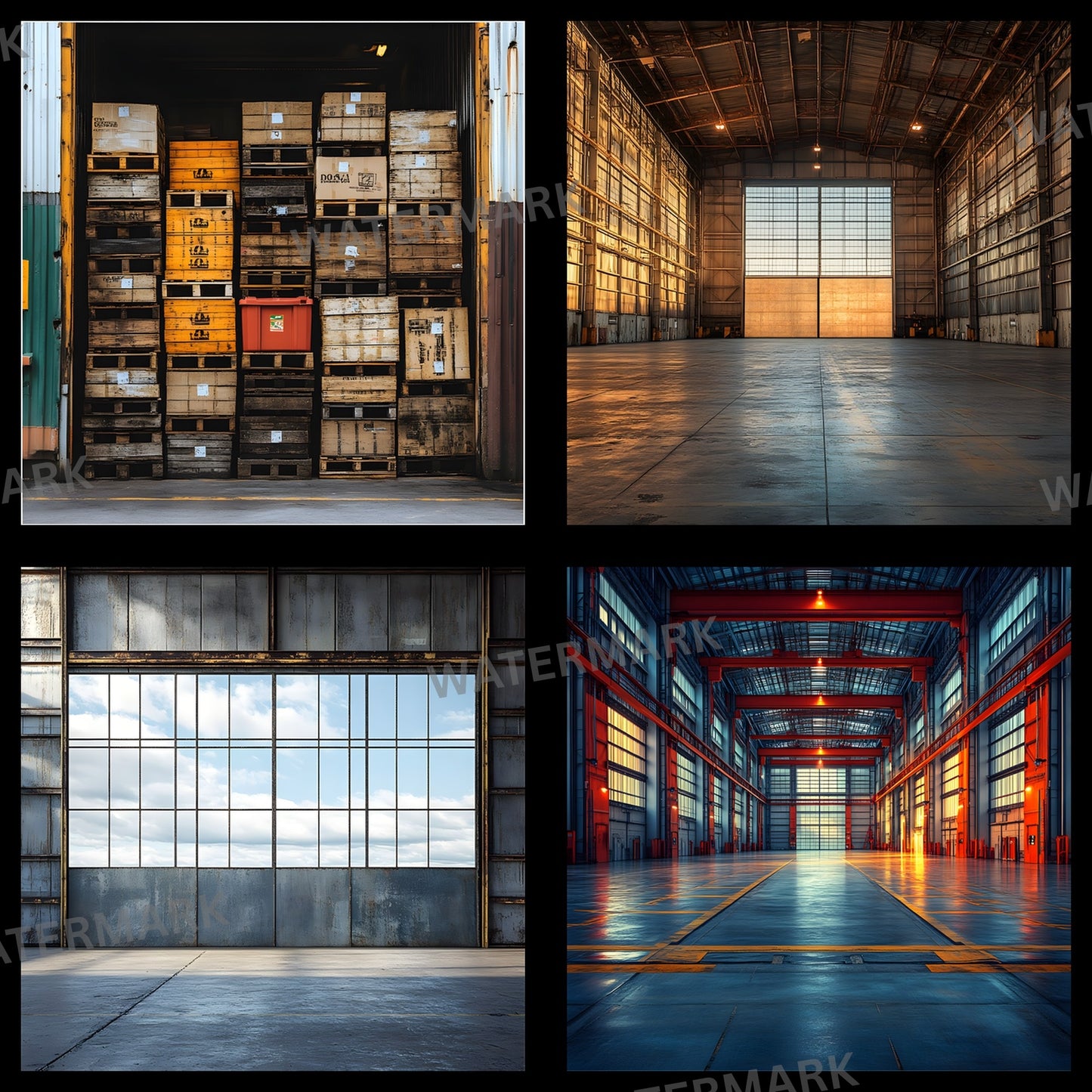 Warehouse Sports Digital Backdrop, Industrial Sports Background, Photography Prop, Sports Team Photo, Urban Sports Digital Download