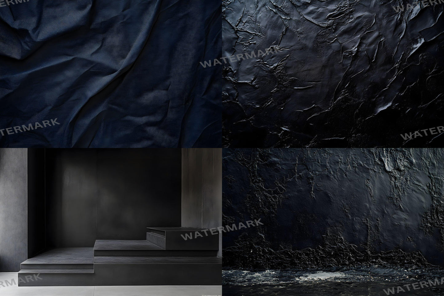 Black Texture Backdrops | Dark Moody Backgrounds | Maternity Backdrop | Wedding Backdrop | Photoshop Overlay | Textured Digital Backdrop