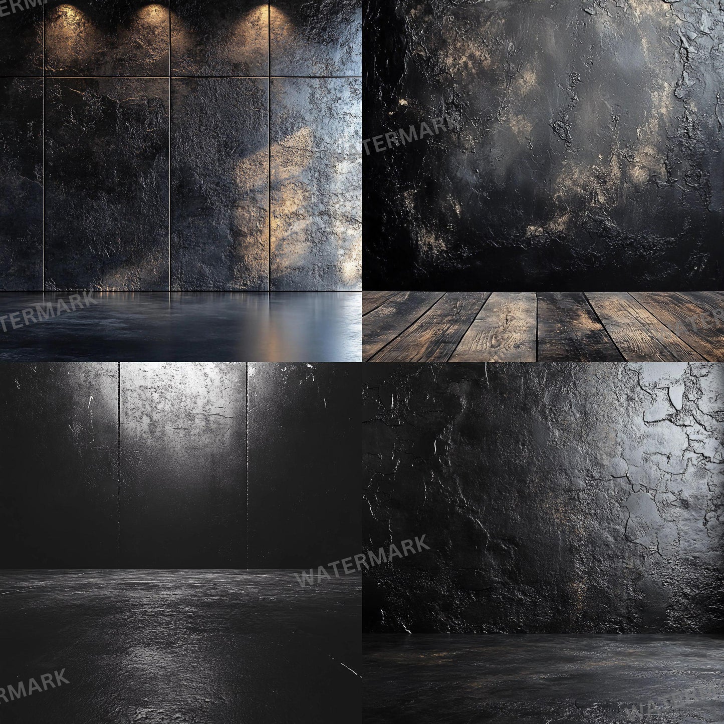 Black Texture Backdrops - Master Overlays, Photoshop & Digital Art Backgrounds - Textured Background, Photography Backdrops