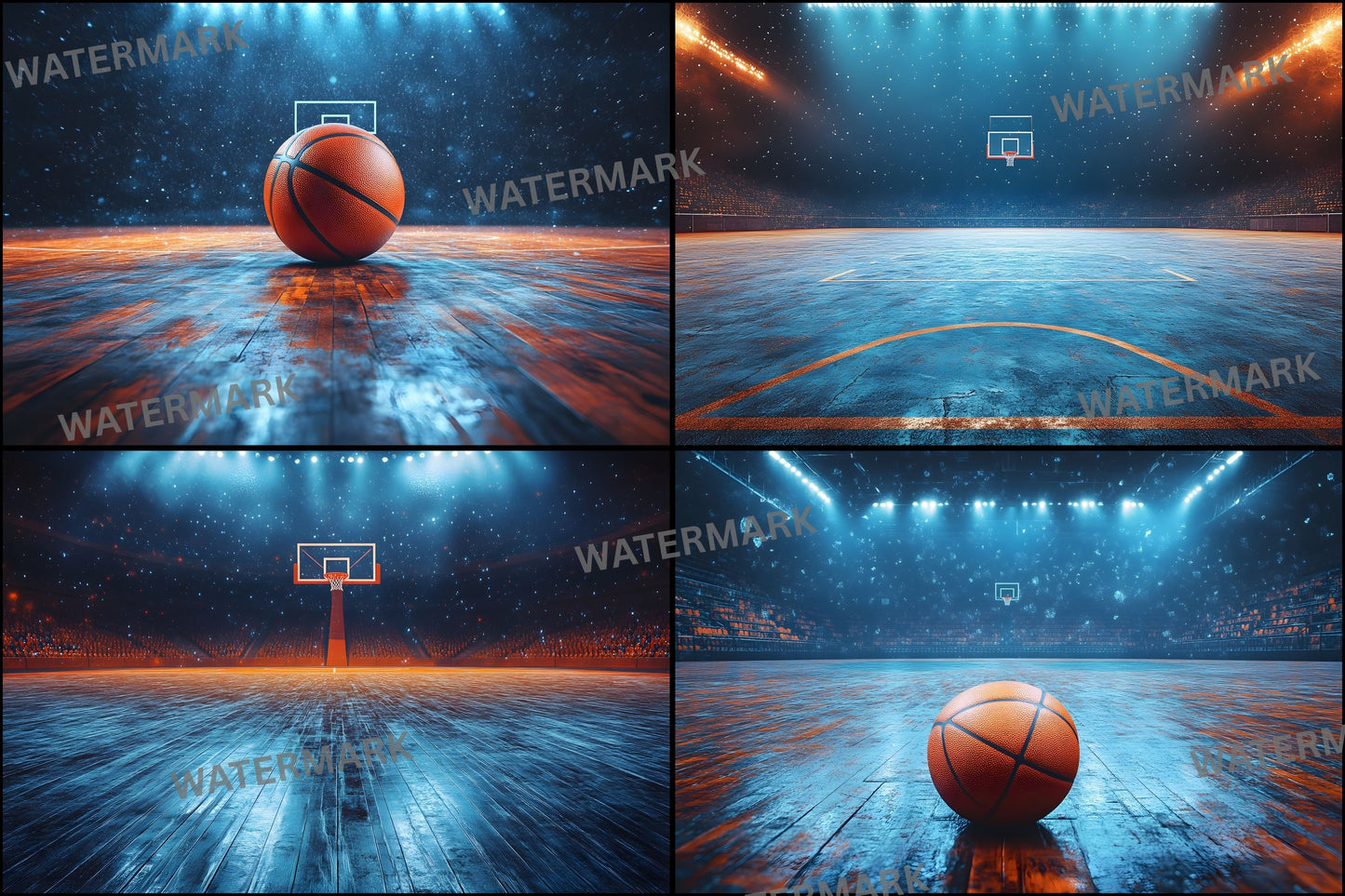 Sports Photography Backdrop Bundle, Action Scene Digital Backgrounds for Athletes, Team Photo Day, High Resolution Images