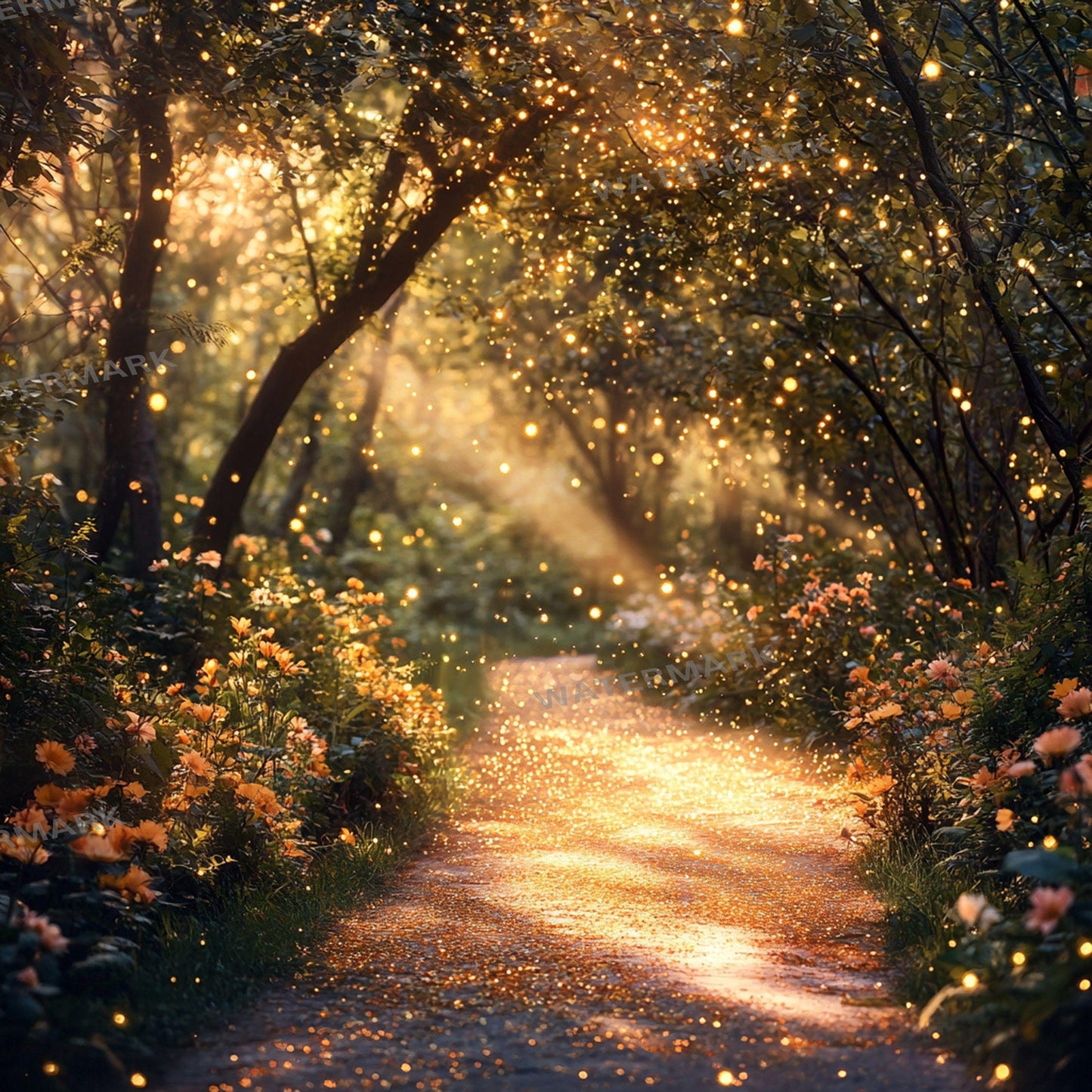 Pixie Dust Pathway Digital Photography Backdrops - Enchanted Forest Photoshop Overlays - Fairy Tale Backgrounds - Master Composites