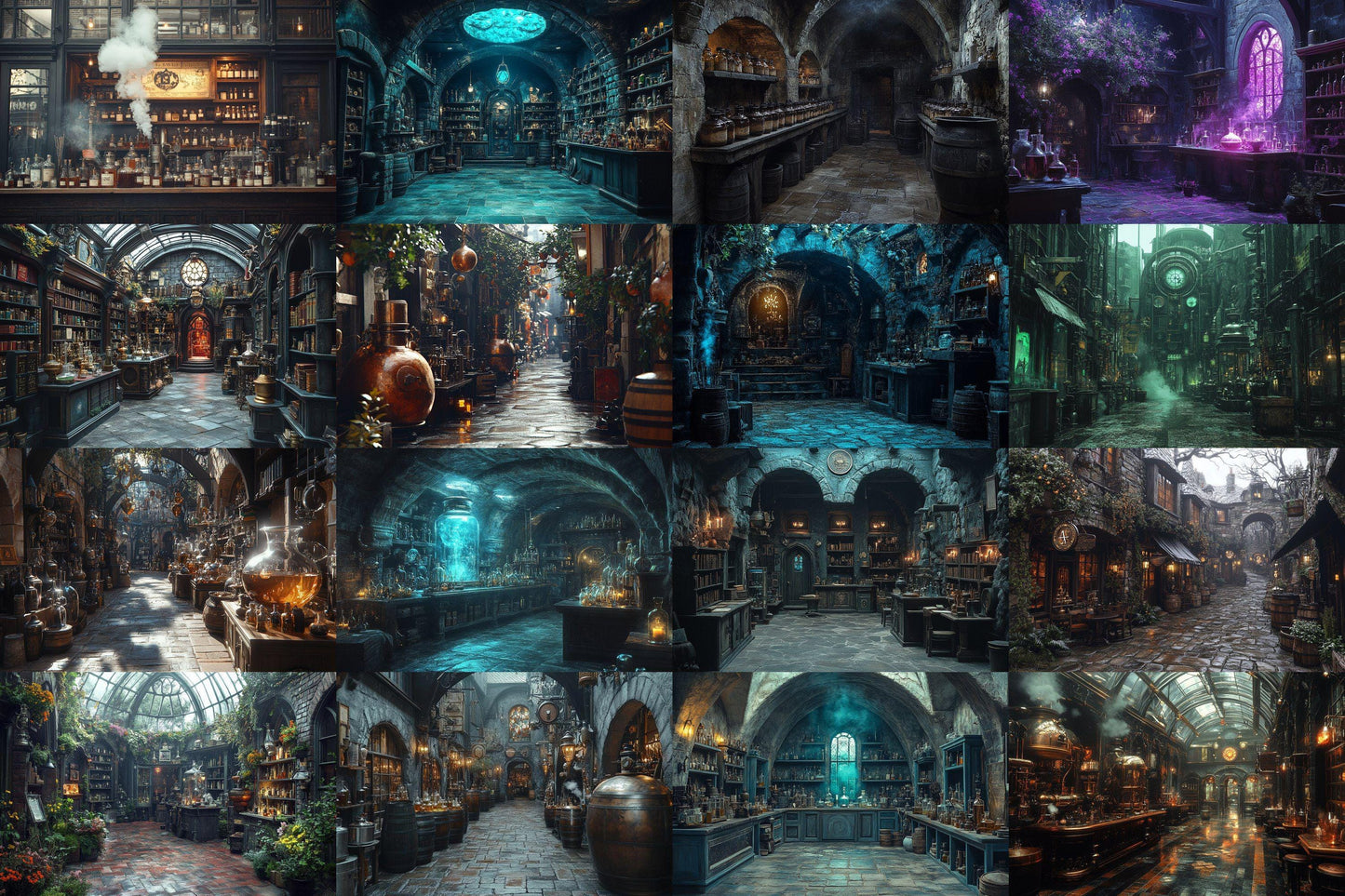 Alchemist Corner Digital Backdrop - Magical Laboratory Photography Background - Potion Brewing Overlay - Fantasy Lab - Visual Story Telling