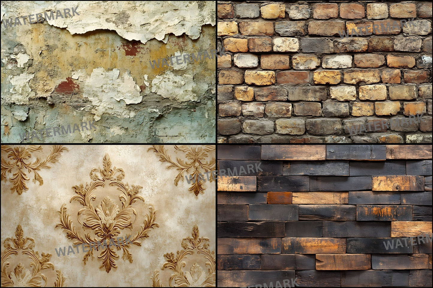 Brown Vintage Textured Wall Digital Backdrop, Photography Background for Portrait, Rustic Photo Booth, Studio Art