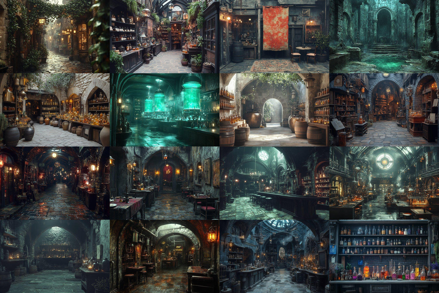 Alchemist Corner Backdrops ��������� Mystical Digital Backdrops for Fantasy Photography & Creative Photoshop Composites - Photograph Backdrops