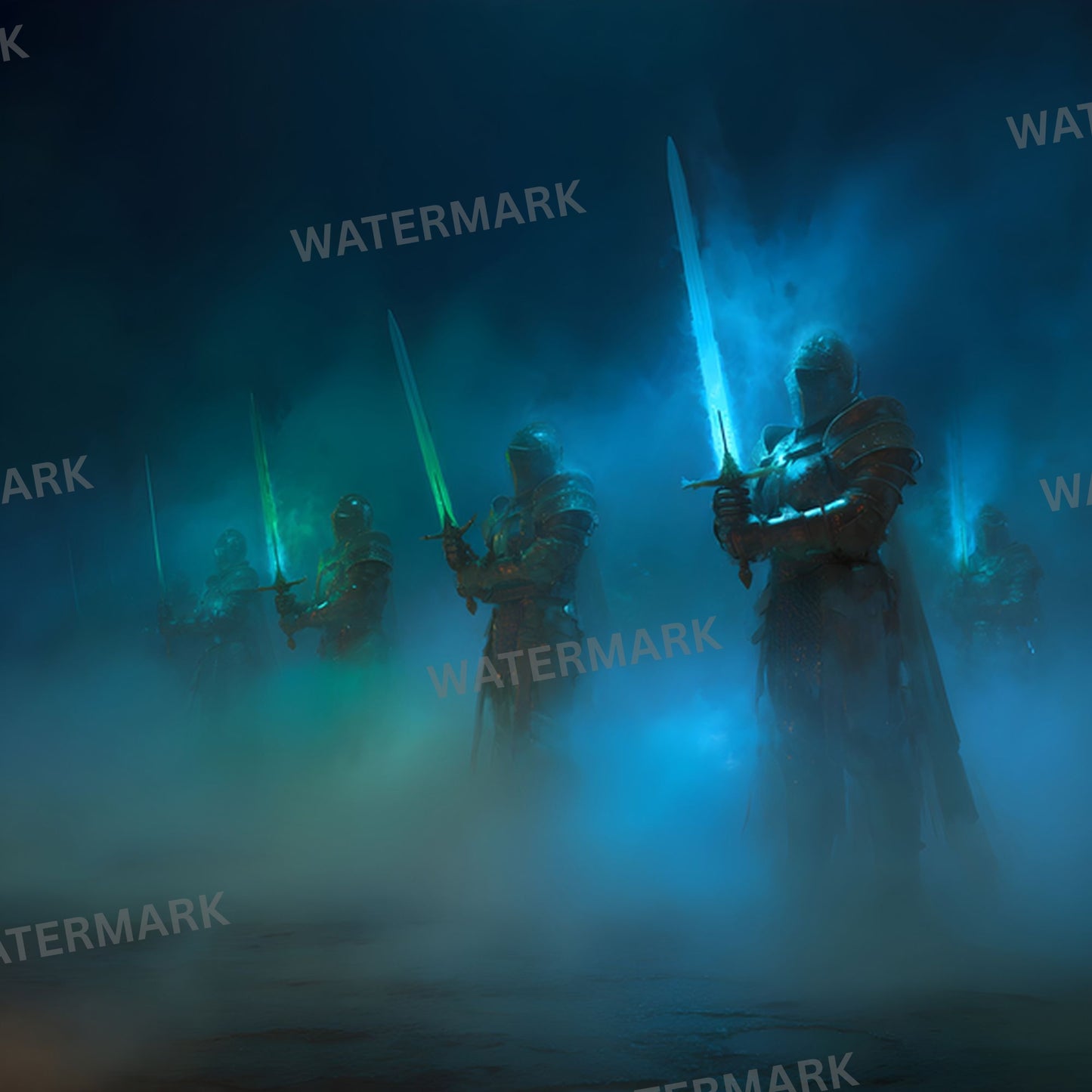 Armored Warriors Battlefield Digital Backdrop, Sci-Fi Background for Cosplay, Gaming Stream, Fantasy Photography, Virtual Studio Prop
