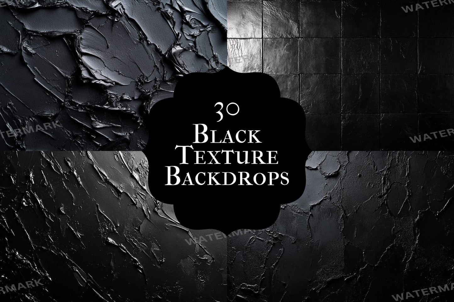 Black Textured Digital Backdrops - 3High-Res PNGs 00x00px for Stunning Photography