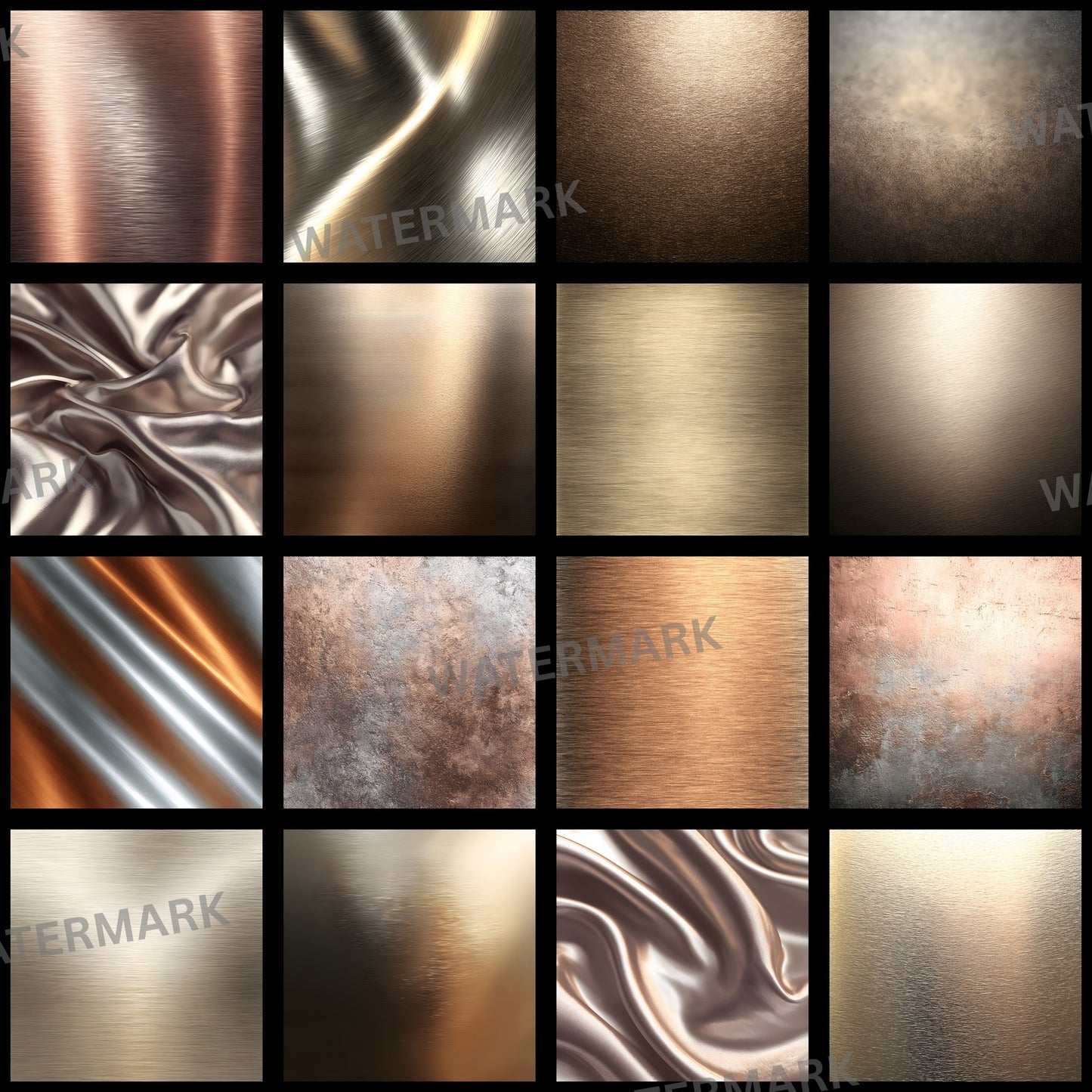 Bronze Silver Shimmer Backdrop, Metallic Texture Background, Digital Photography Prop, Abstract Sparkle Overlay, Square Format Image, Shimmering Design