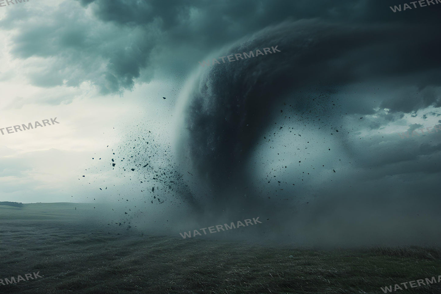 Tornado Kansas Prairie Backdrops - Wizard of Oz Inspired Photography Backgrounds - Dramatic Stormy Scenes | Dorothy Wizard of OZ Backdrops