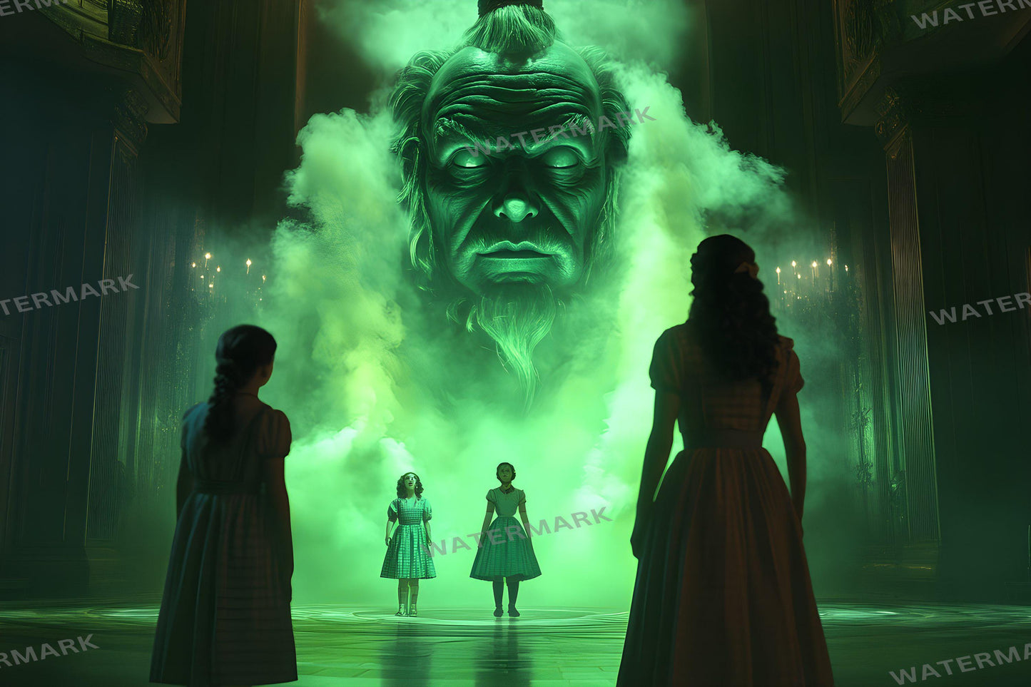 Wizard of Oz Emerald City Backdrops | Great Oz Digital Art Collection | Fantasy Photography Backgrounds & Green Magic