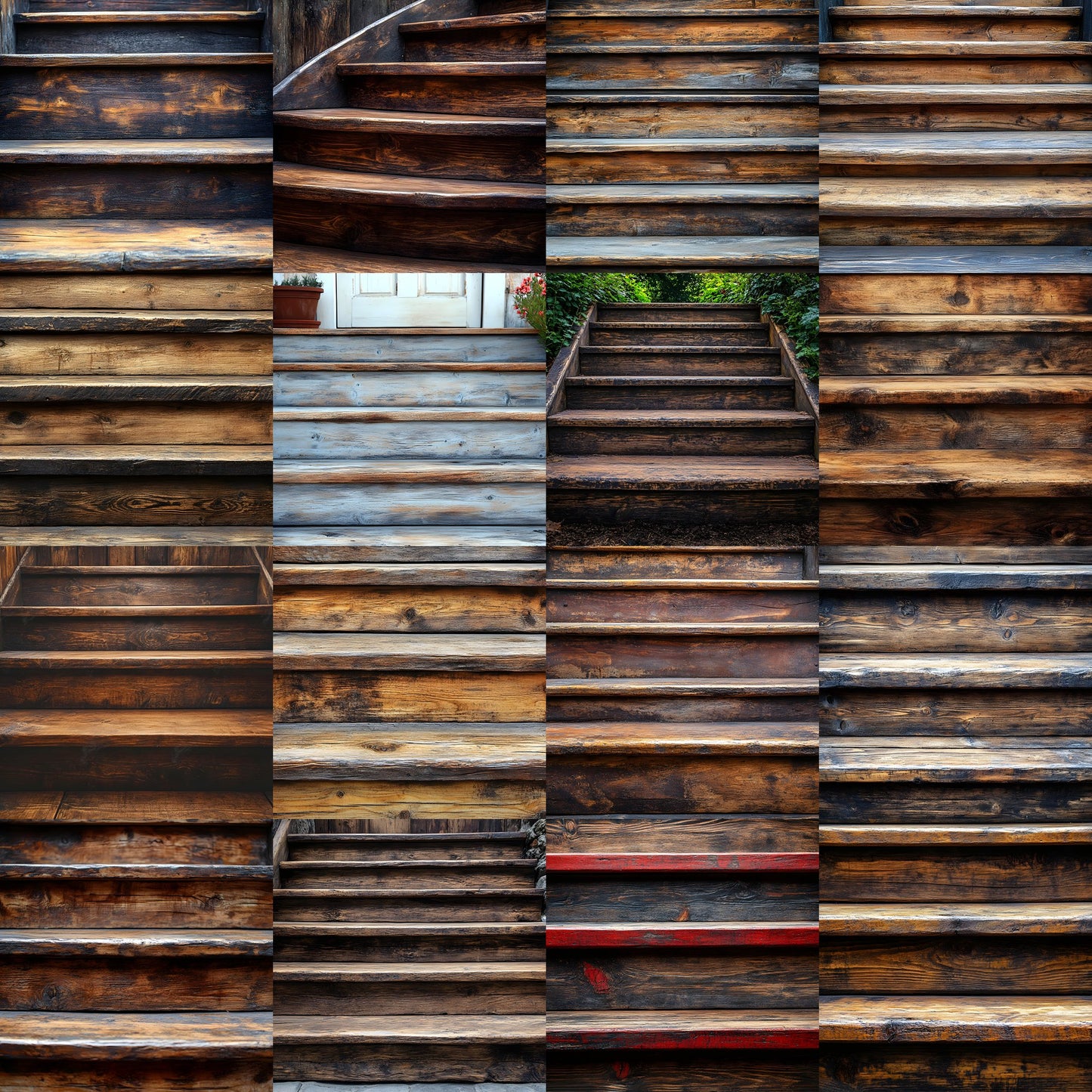 Rustic Wooden Staircase Digital Backdrop, Vintage Photography Background for Portrait Landscape, Fine Art Photography, Fairytale Scene